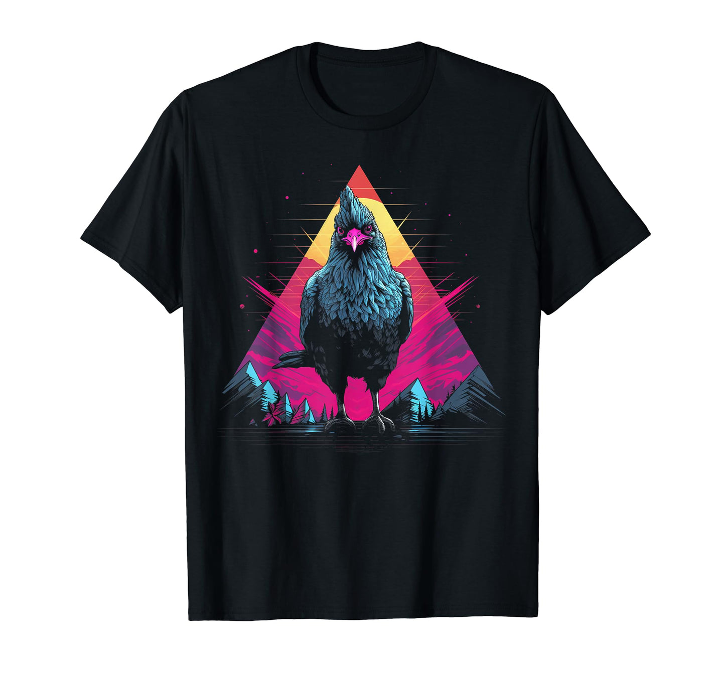 Chicken Vaporwave Retrowave T-Shirt - Minimalist Print for Adults - T-Shirt, Sweatshirt, Hoodie