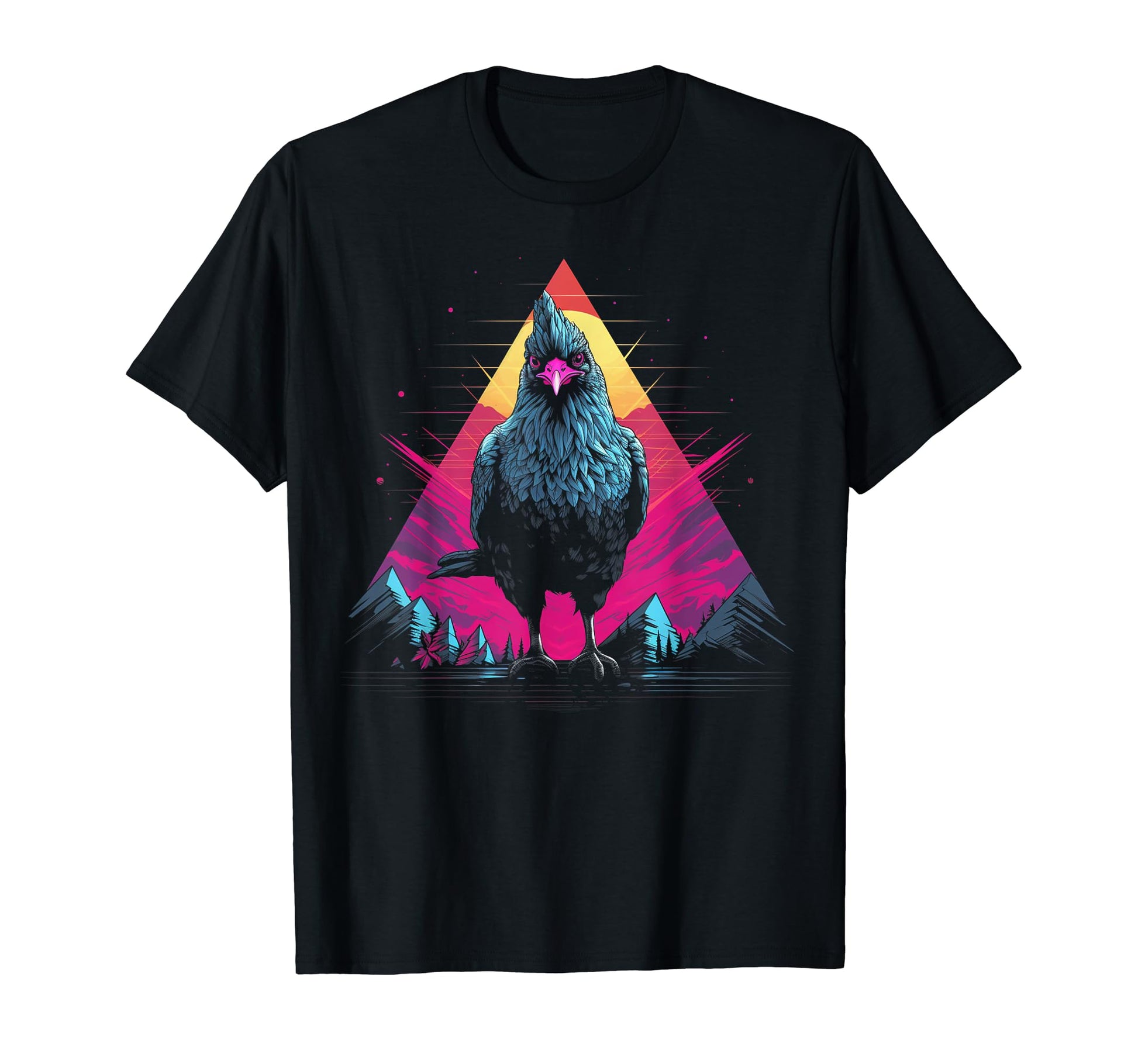Chicken Vaporwave Retrowave T-Shirt - Minimalist Print for Adults - T-Shirt, Sweatshirt, Hoodie