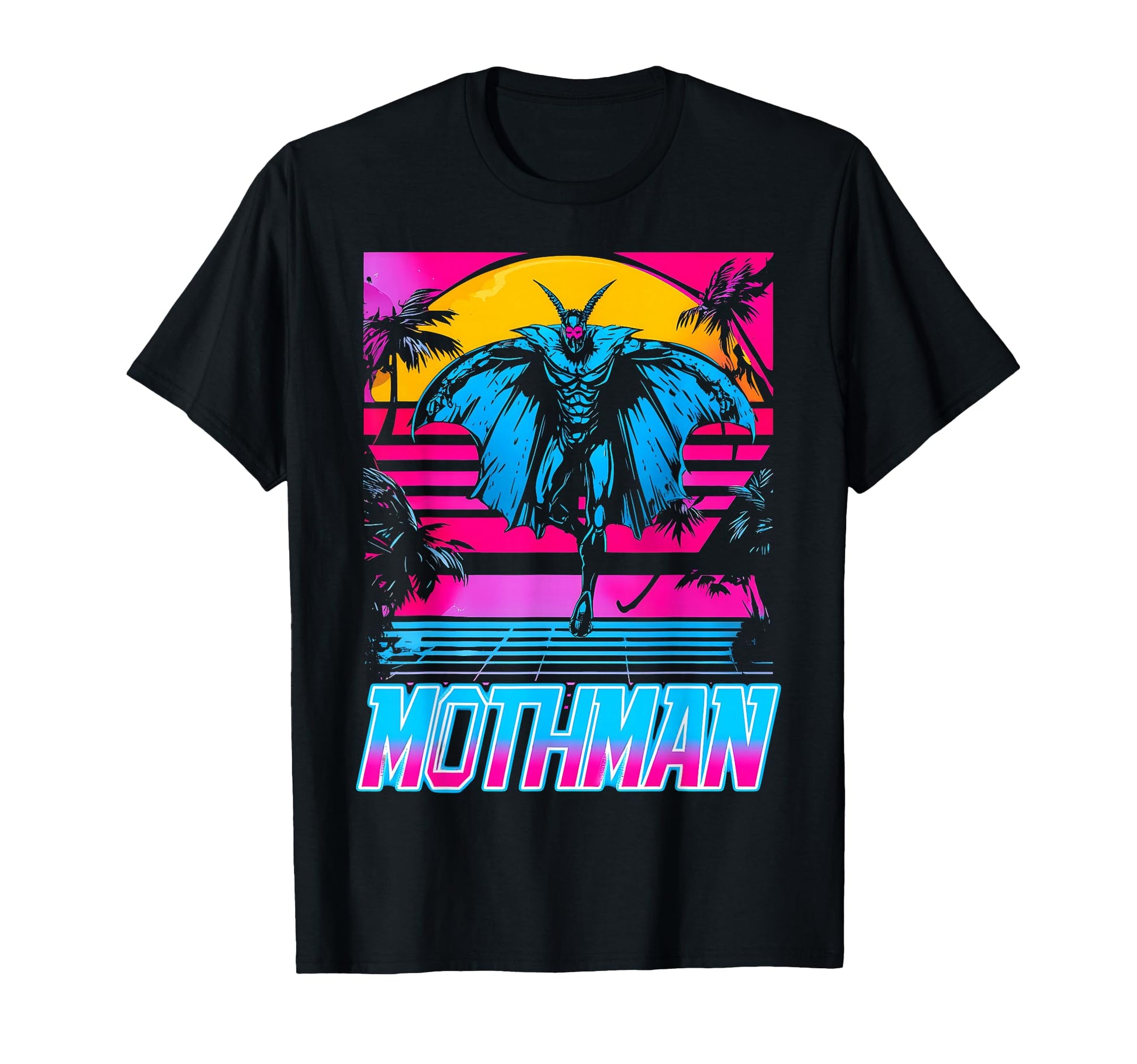 Mothman Cryptozoology Cryptid Vaporwave T-Shirt - Unique Graphic Unisex - T-Shirt, Sweatshirt, Hoodie