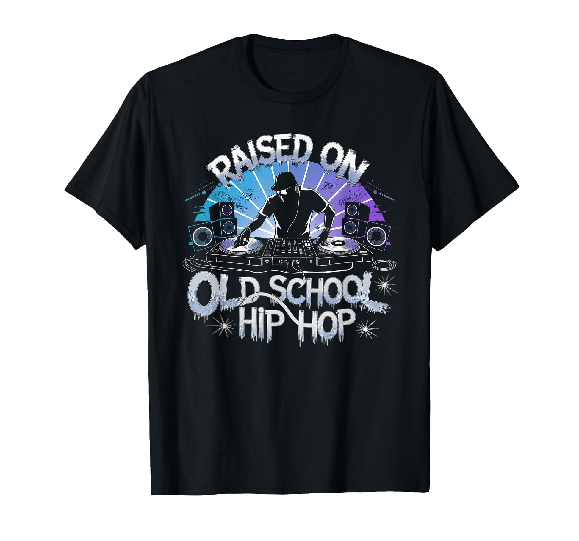 Raised Old School Graffiti Rap Hip Hop T-Shirt - Aesthetic Graphic Unisex - T-Shirt, Sweatshirt, Hoodie