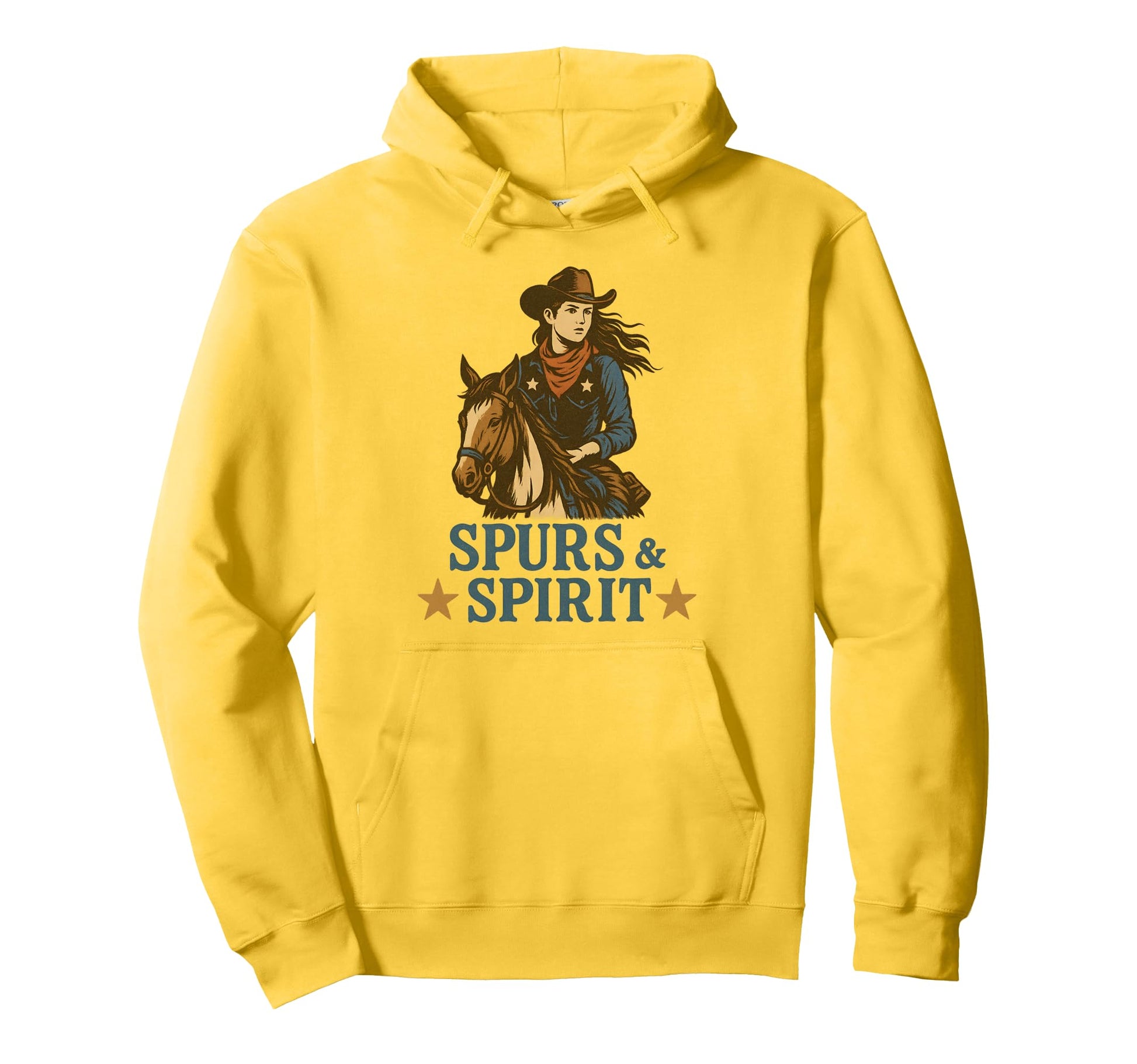 Spurs Spirit Rustic Western Cowgirl Hoodie - Custom Art Print for Adults - T-Shirt, Sweatshirt, Hoodie