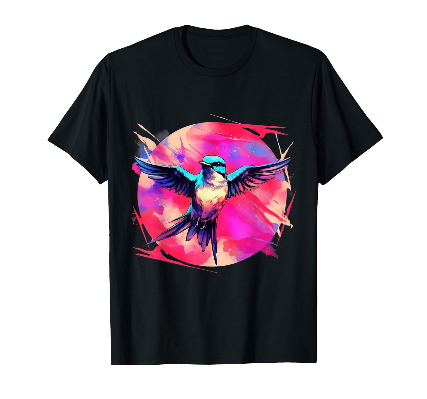 Vaporwave Aesthetic Tree Swallow T-Shirt - Minimalist Print Unisex - T-Shirt, Sweatshirt, Hoodie