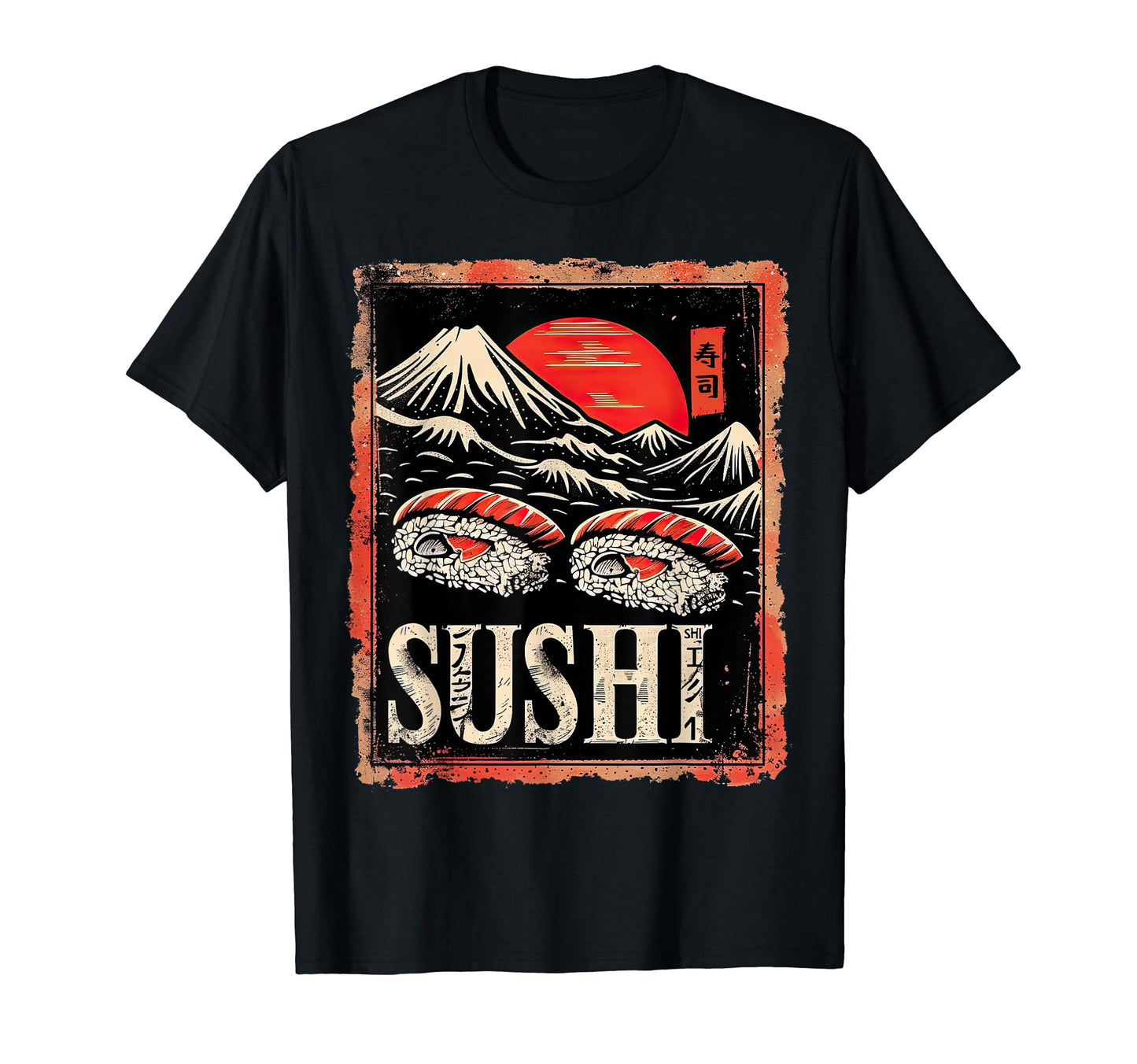 Sushi Japanese Aesthetic Streetwear T-Shirt - Minimalist Print Men Women - T-Shirt, Sweatshirt, Hoodie