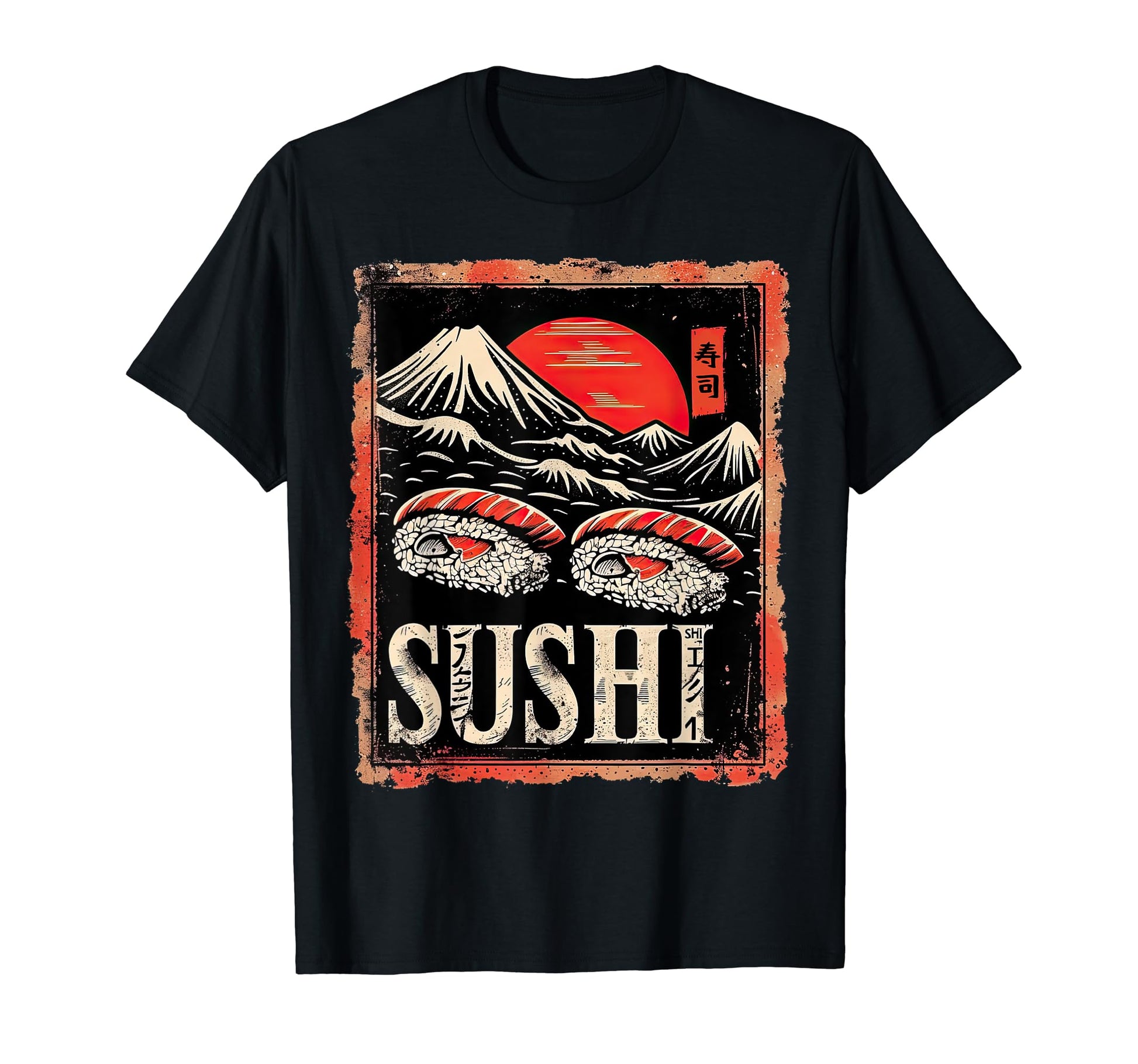 Sushi Japanese Aesthetic Streetwear T-Shirt - Minimalist Print Men Women - T-Shirt, Sweatshirt, Hoodie