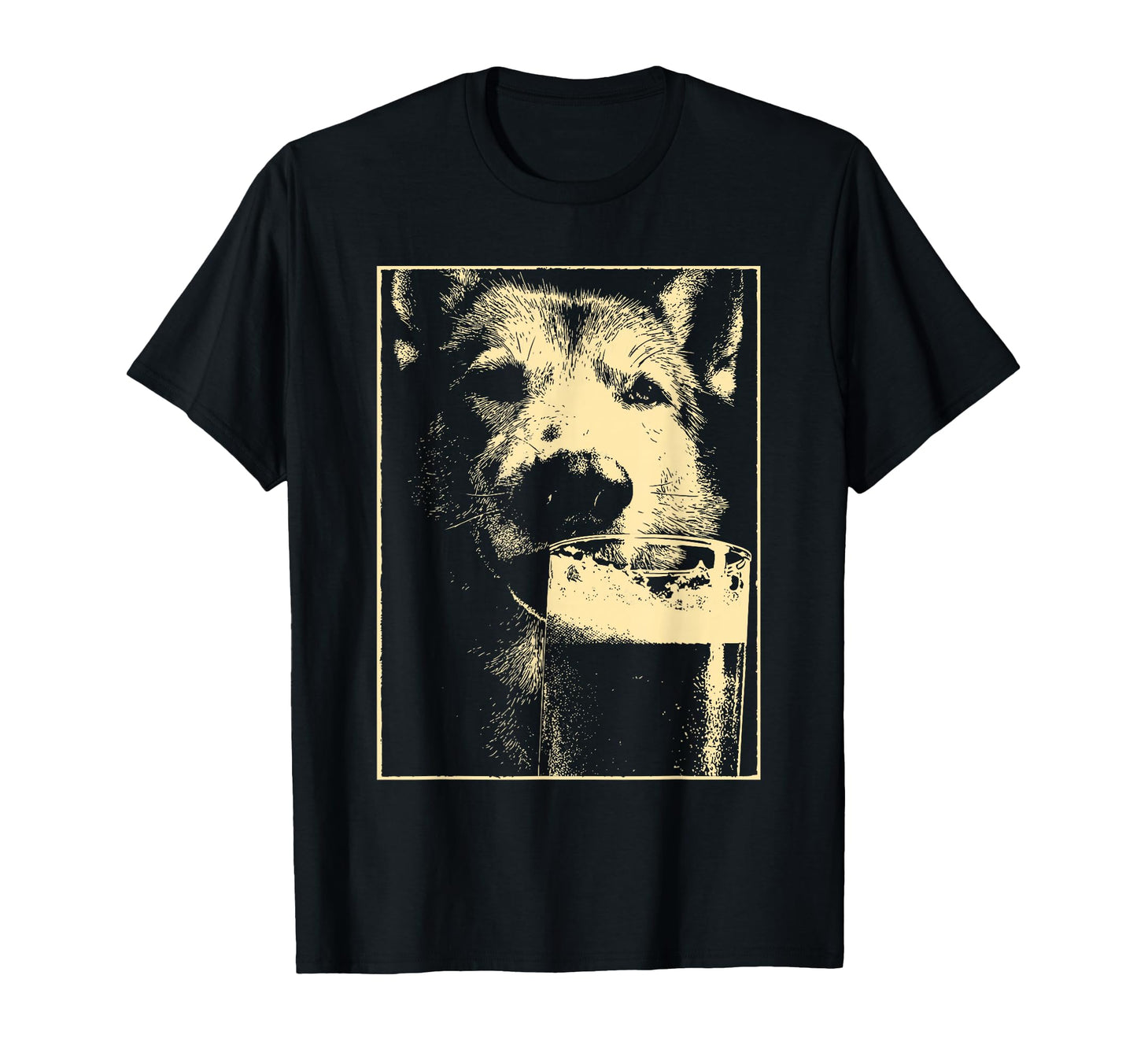 St Patricks Day Wolf Beer Animal T-Shirt - Fun Novelty Design for Adults - T-Shirt, Sweatshirt, Hoodie