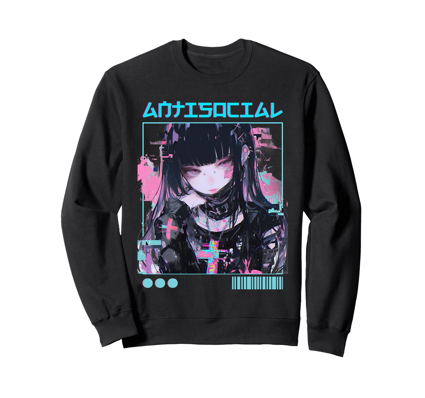 Anti Social Goth Vaporwave Sweatshirt - Fun Novelty Design Men Women - T-Shirt, Sweatshirt, Hoodie