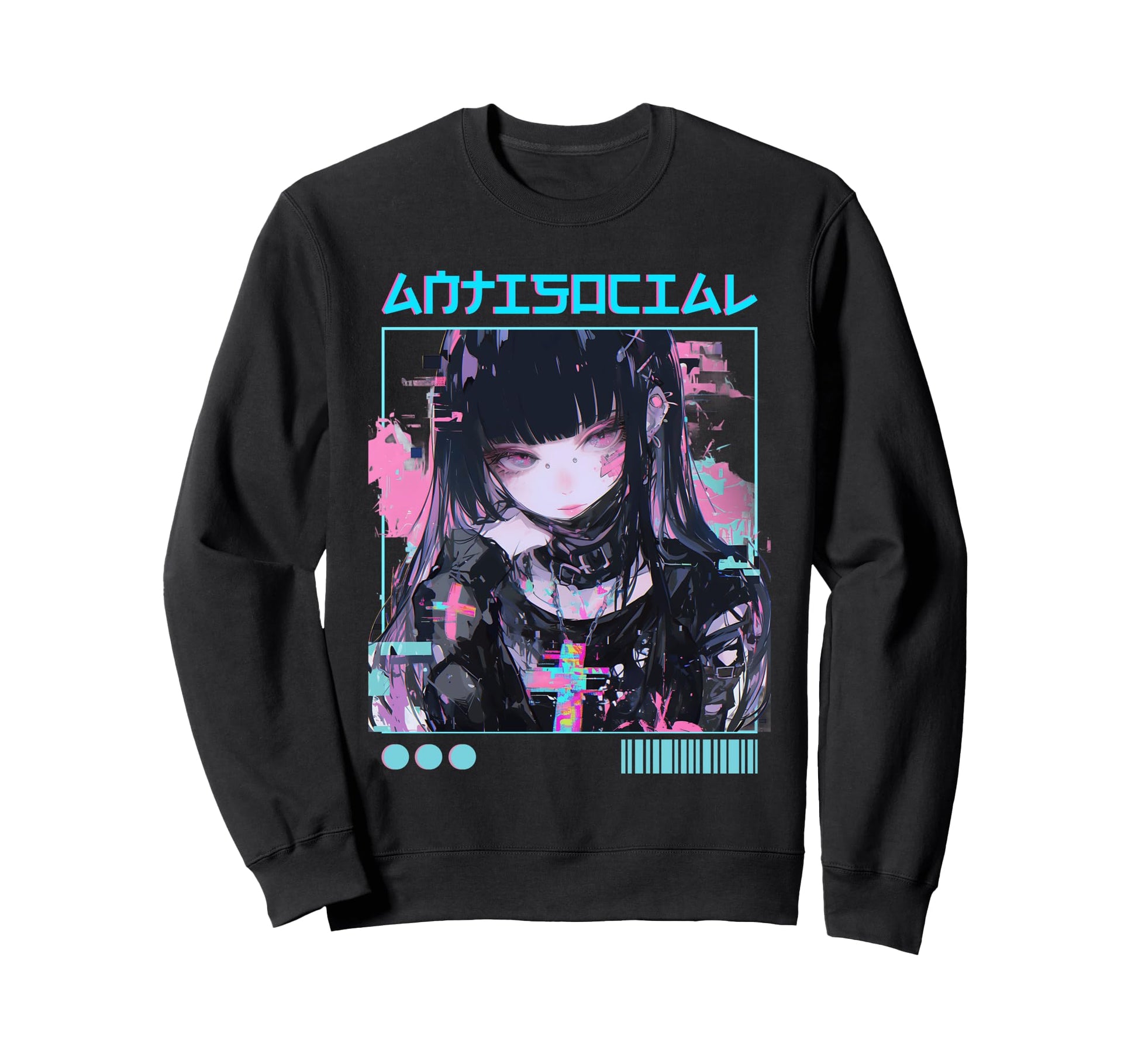 Anti Social Goth Vaporwave Sweatshirt - Fun Novelty Design Men Women - T-Shirt, Sweatshirt, Hoodie