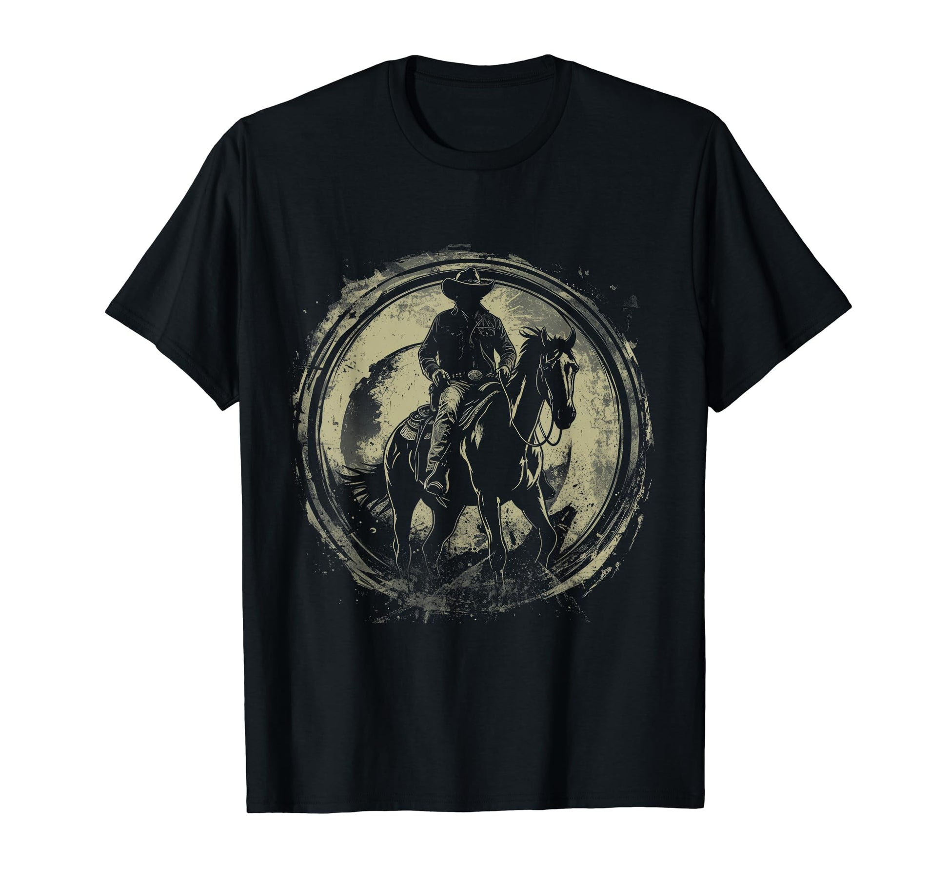 Rustic Cowboy Silhouette Western T-Shirt - Streetwear Style Men Women - T-Shirt, Sweatshirt, Hoodie
