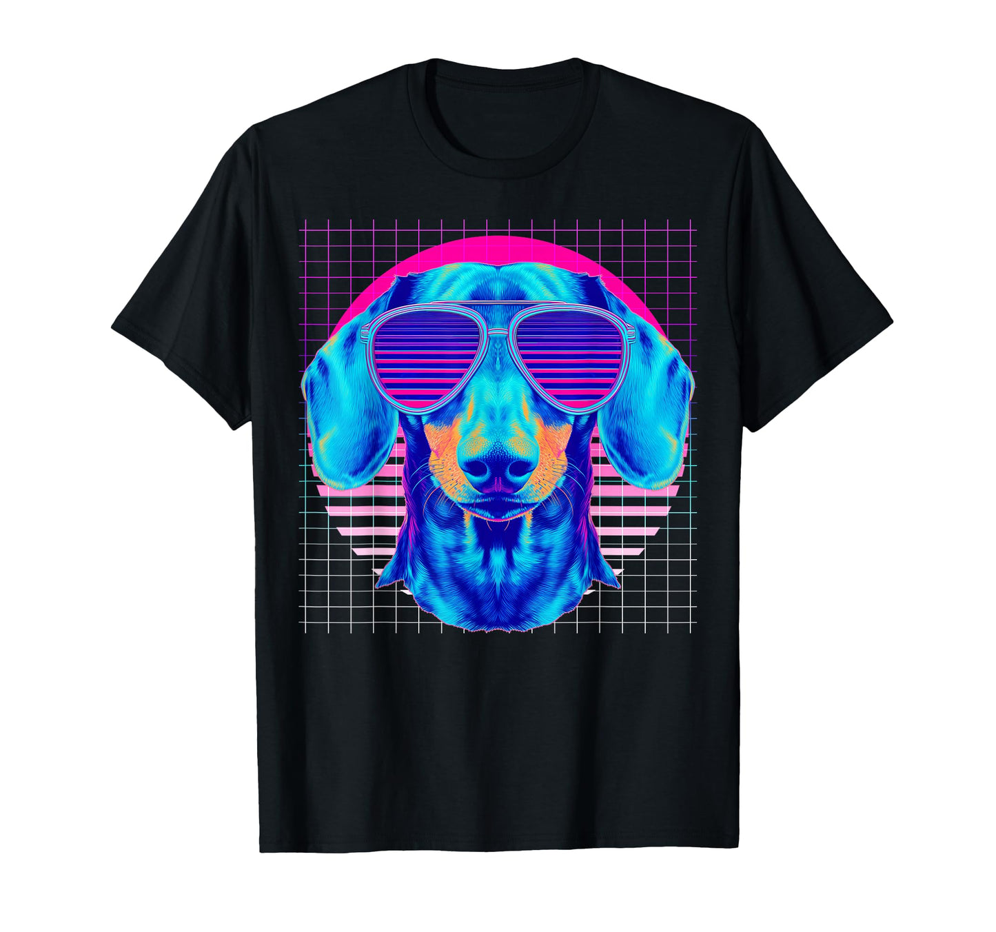 Dachshund Sunglasses Doxie Dog T-Shirt - Custom Art Print for Adults - T-Shirt, Sweatshirt, Hoodie