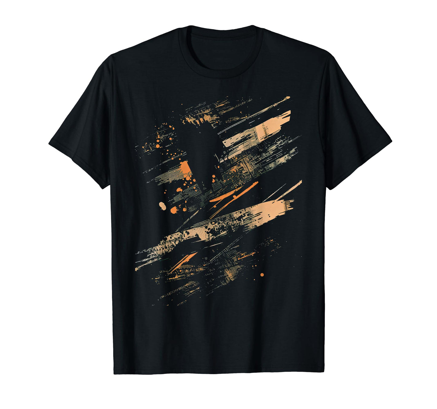 Orange Black Urban Grunge T-Shirt - Graphic Print for Adults - T-Shirt, Sweatshirt, Hoodie