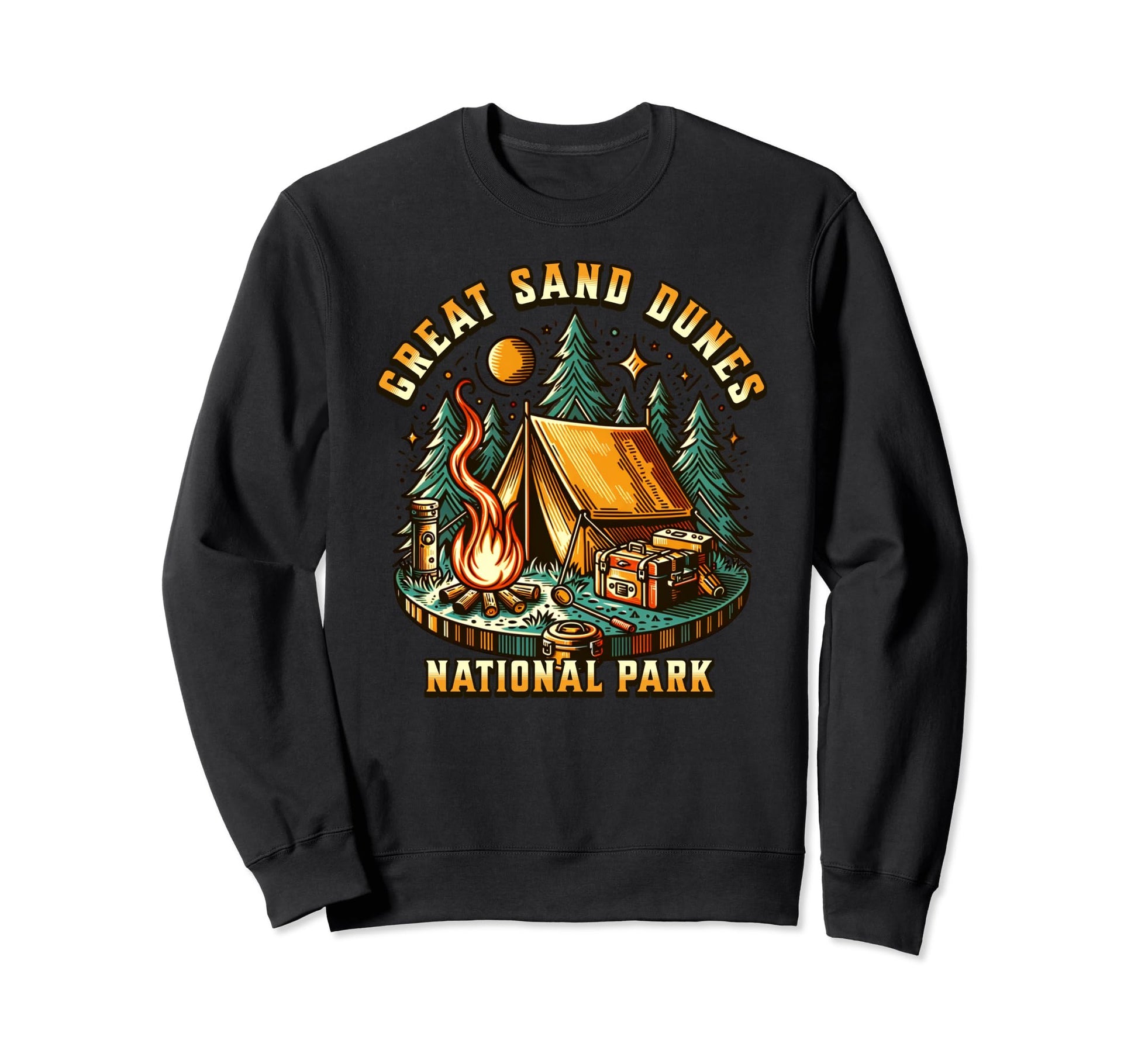 Camping Forest Campfire Great Sweatshirt - Casual Everyday Wear Men Women - T-Shirt, Sweatshirt, Hoodie