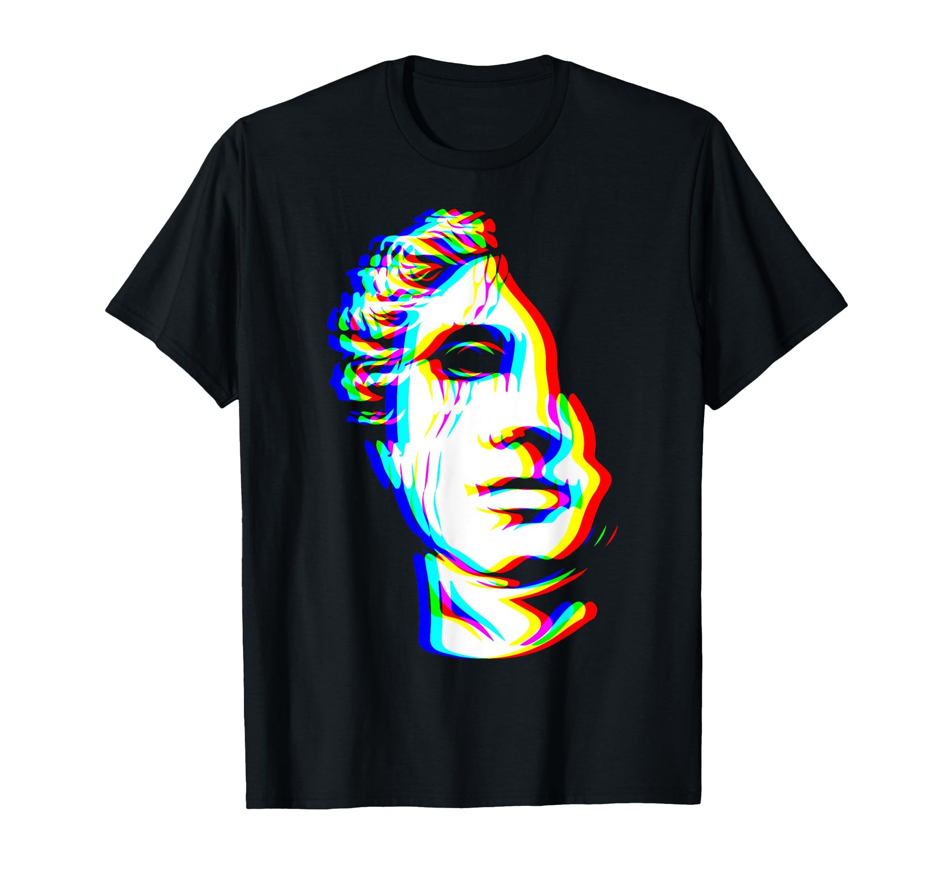 David Statue Bust Glitch Edm Music T-Shirt - Unique Graphic for Adults - T-Shirt, Sweatshirt, Hoodie