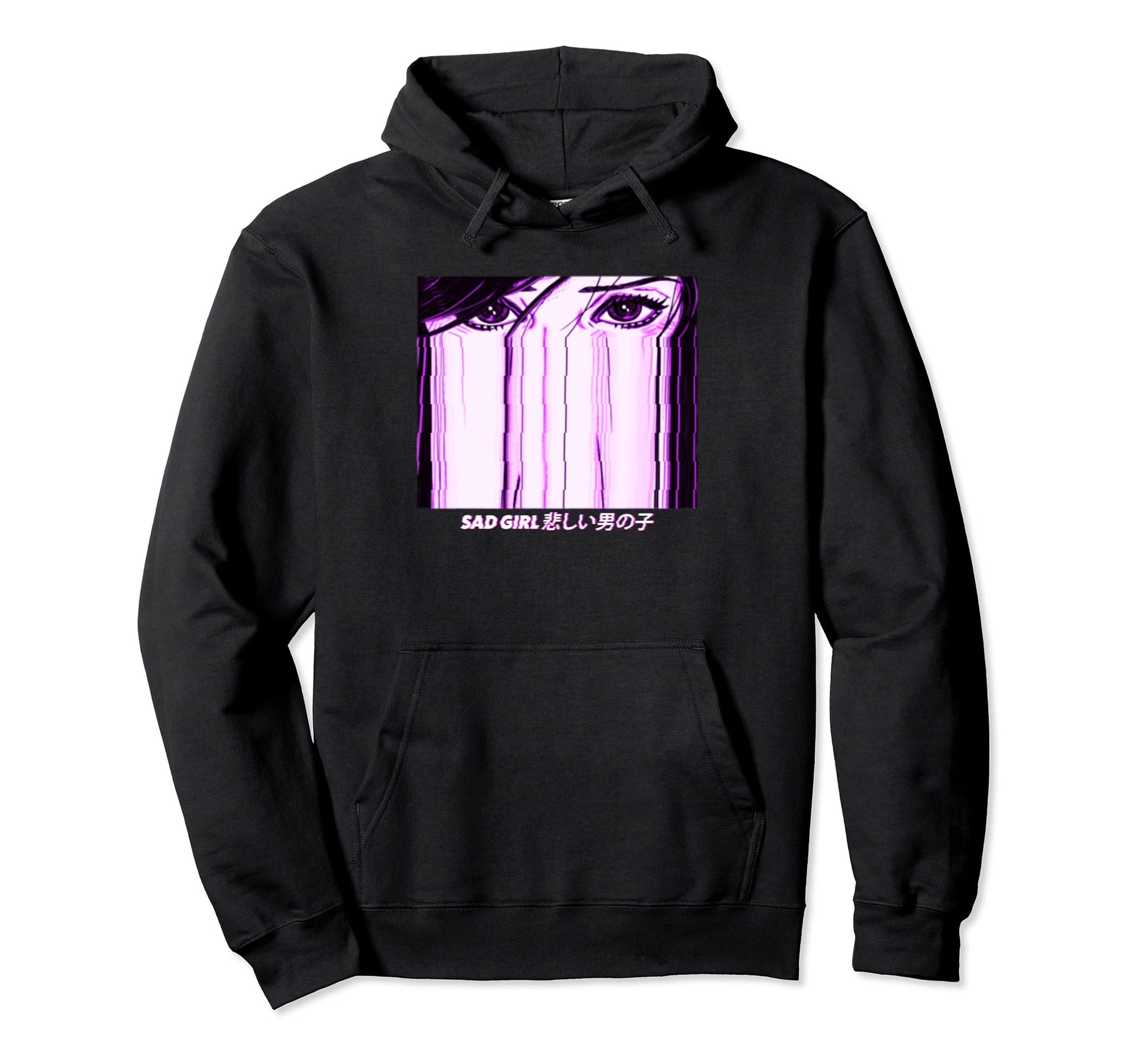 Sad Aesthetic Anime Vaporwave Hoodie - Fun Novelty Design Men Women - T-Shirt, Sweatshirt, Hoodie
