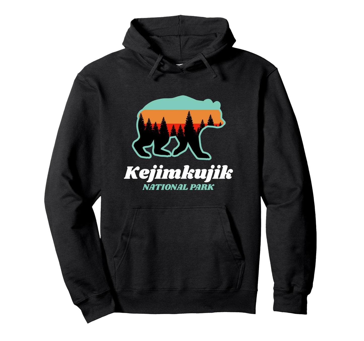 Kejimkujik National Park Canada Bear Hoodie - Trendy Graphic Men Women - T-Shirt, Sweatshirt, Hoodie