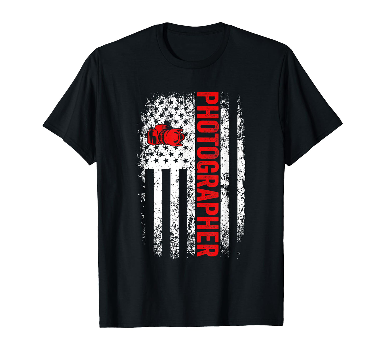 Photographer Usa American Flag T-Shirt - Novelty Apparel for Adults - T-Shirt, Sweatshirt, Hoodie