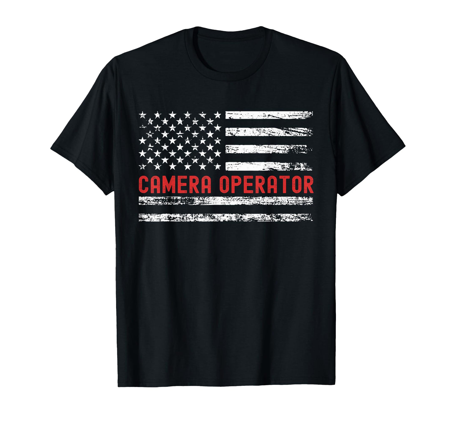 Camera Operator Usa Flag Profession T-Shirt - Fun Novelty Design Unisex - T-Shirt, Sweatshirt, Hoodie