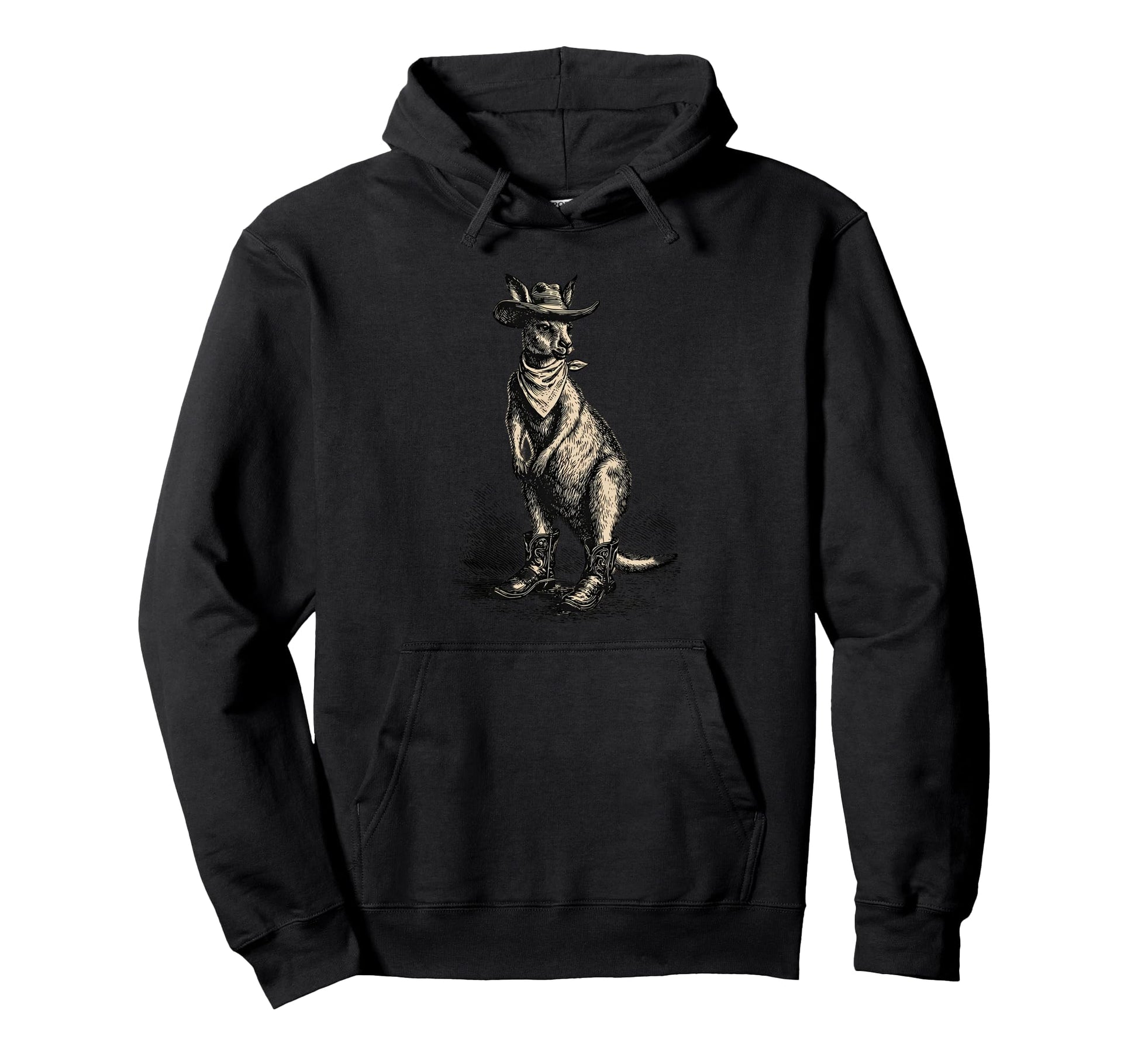 Kangaroo Cowboy Rodeo Australia Day Hoodie - Aesthetic Graphic Men Women - T-Shirt, Sweatshirt, Hoodie