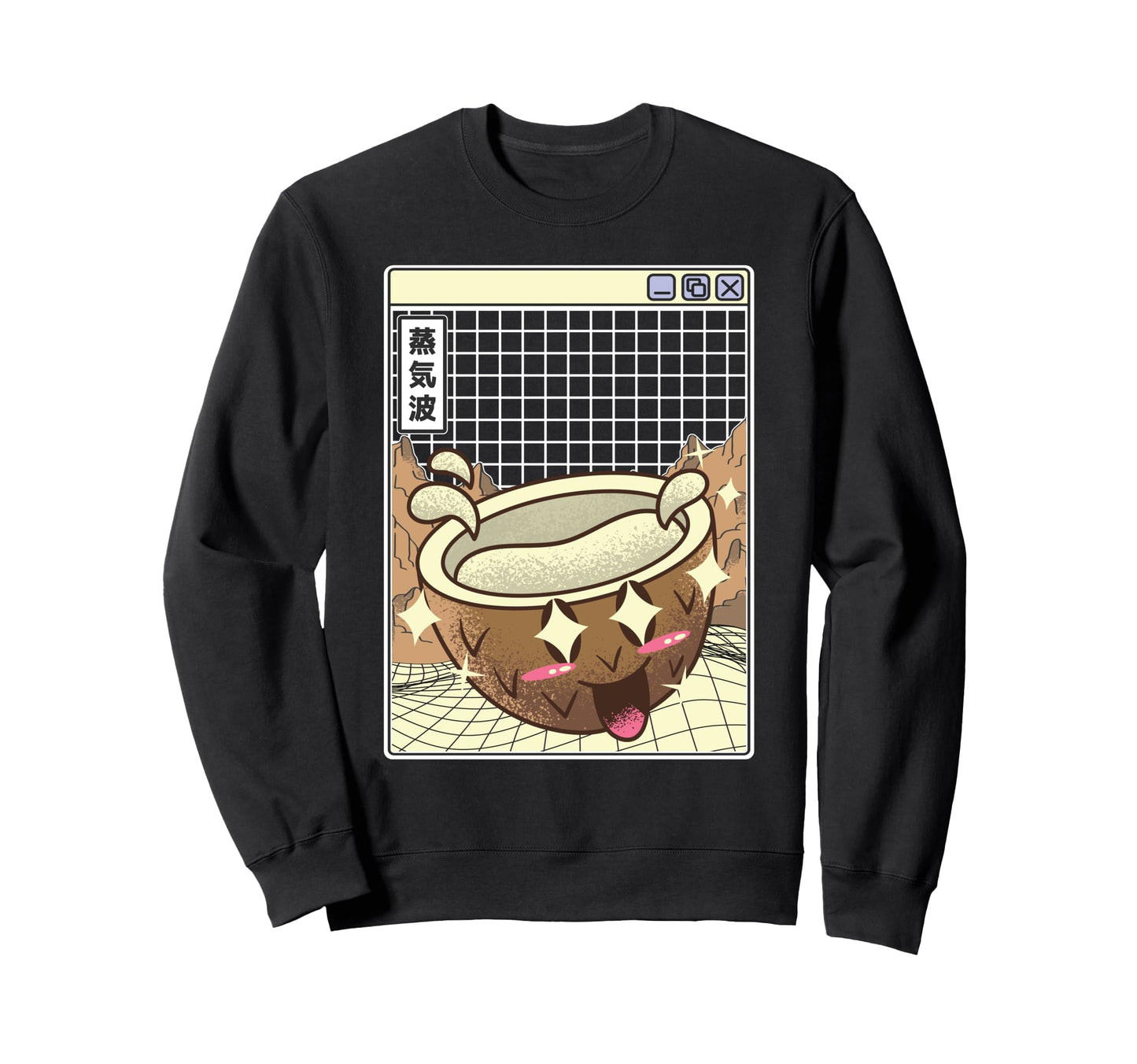Happy Coconut Digital Japan 80S Sweatshirt - Fun Novelty Design Unisex - T-Shirt, Sweatshirt, Hoodie