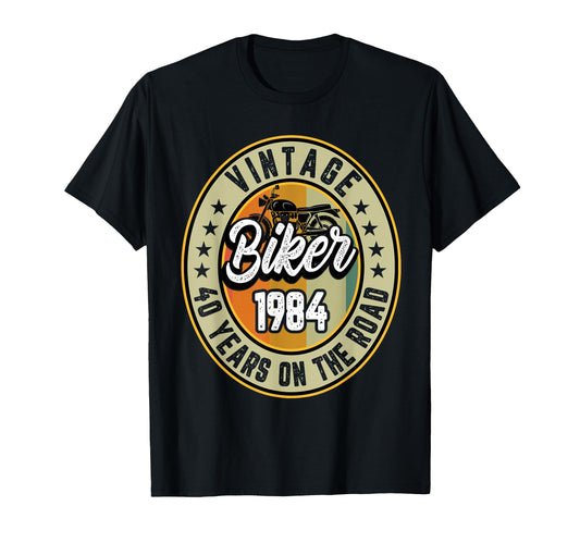 40Th Biker Birthday Gifts Motorcycle T-Shirt - Aesthetic Graphic Unisex - T-Shirt, Sweatshirt, Hoodie
