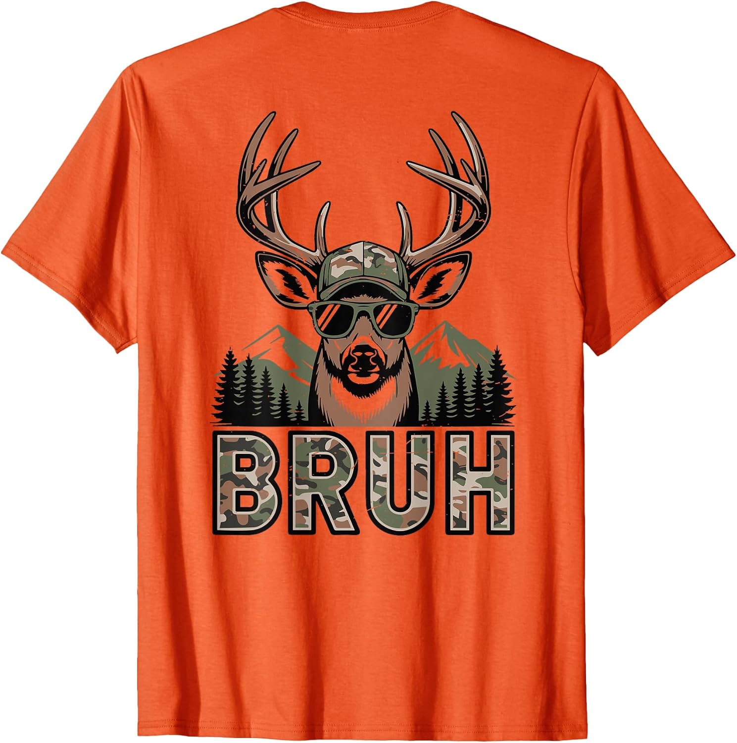 Bruh Camo Deer Hunting Hunter Gift Humor Elk Buck - Adult & Kids T-Shirts, Sweatshirts & Hoodies apparel design preview 1
