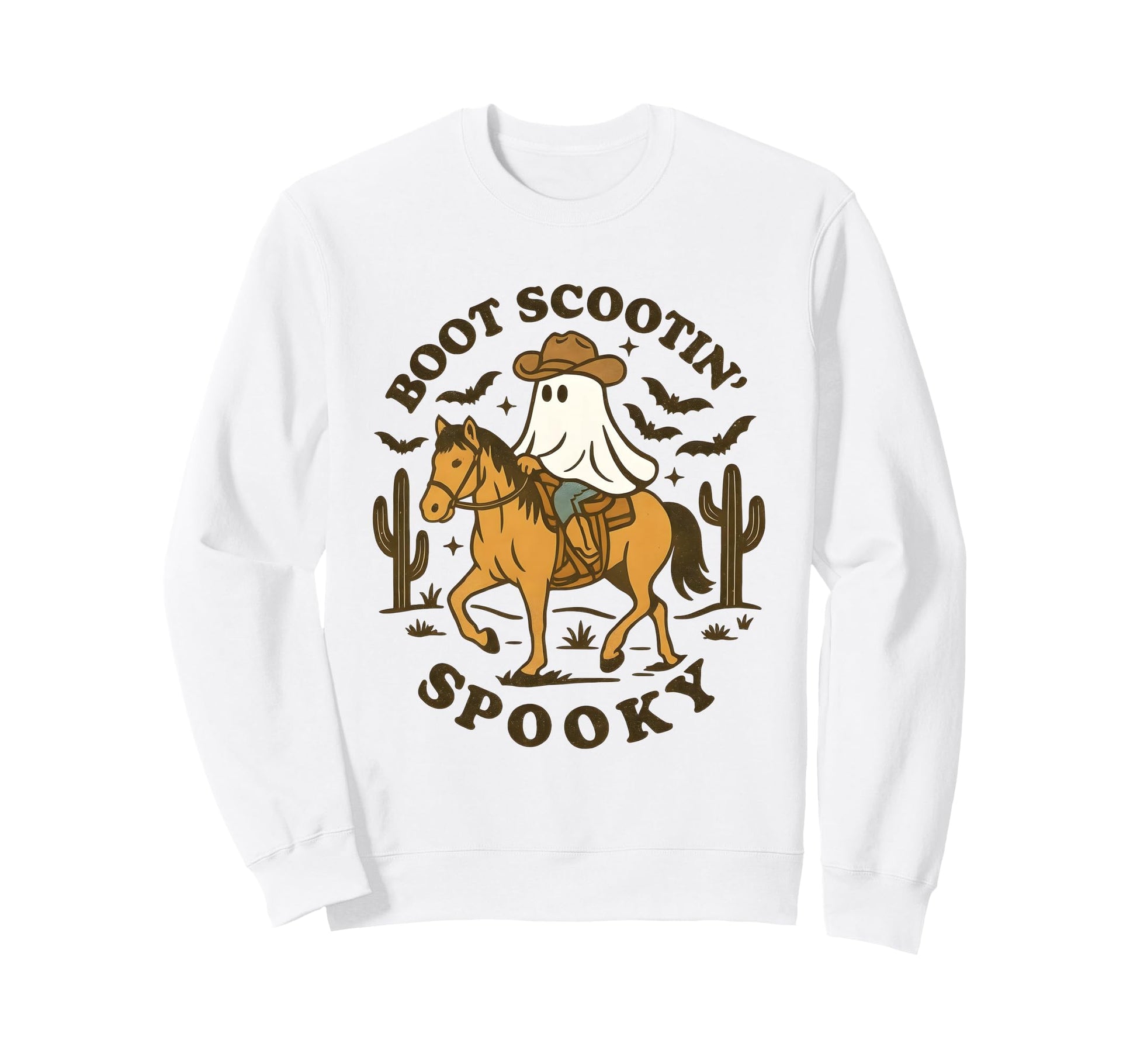 Boot Scootin Spooky Western Sweatshirt - Minimalist Print Men Women - T-Shirt, Sweatshirt, Hoodie