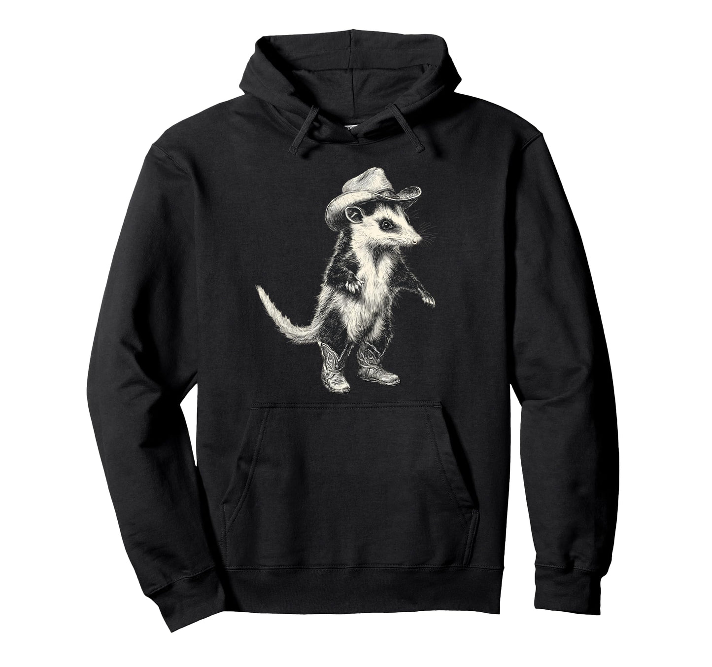 Opossum Cowboy Rodeo Cowgirl Western Hoodie - Aesthetic Graphic Unisex - T-Shirt, Sweatshirt, Hoodie