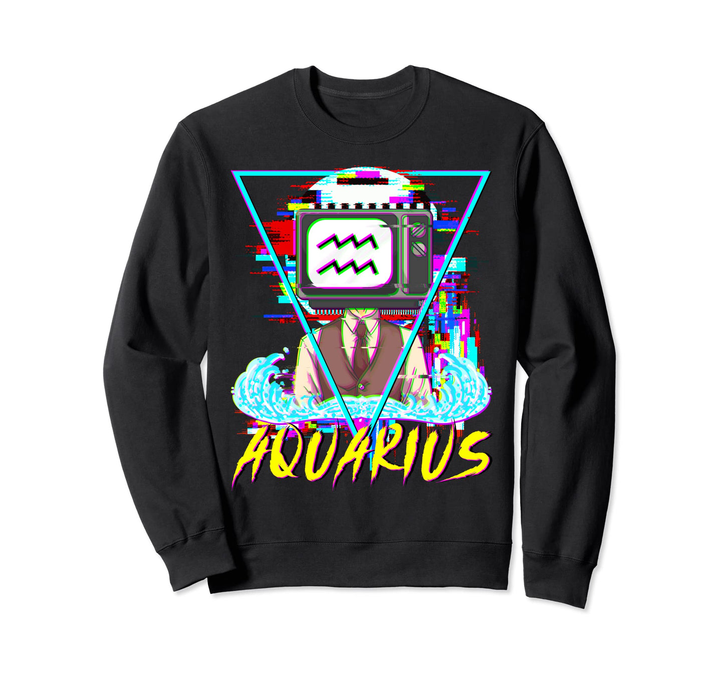 Aquarius Aesthetics Vaporwave Art Sweatshirt - Minimalist Print for Adults - T-Shirt, Sweatshirt, Hoodie