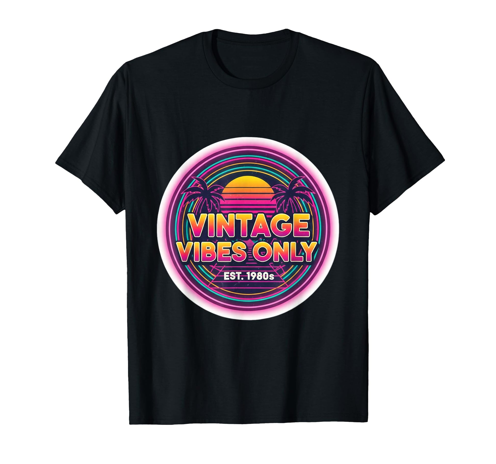 Vibes Only Est 1980S Throwback Aesthetic T-Shirt - Trendy Graphic Unisex - T-Shirt, Sweatshirt, Hoodie