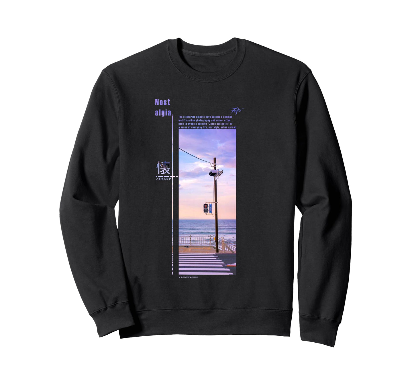 Nostalgic Tokyo Streetwear Sweatshirt - Minimalist Print for Adults - T-Shirt, Sweatshirt, Hoodie