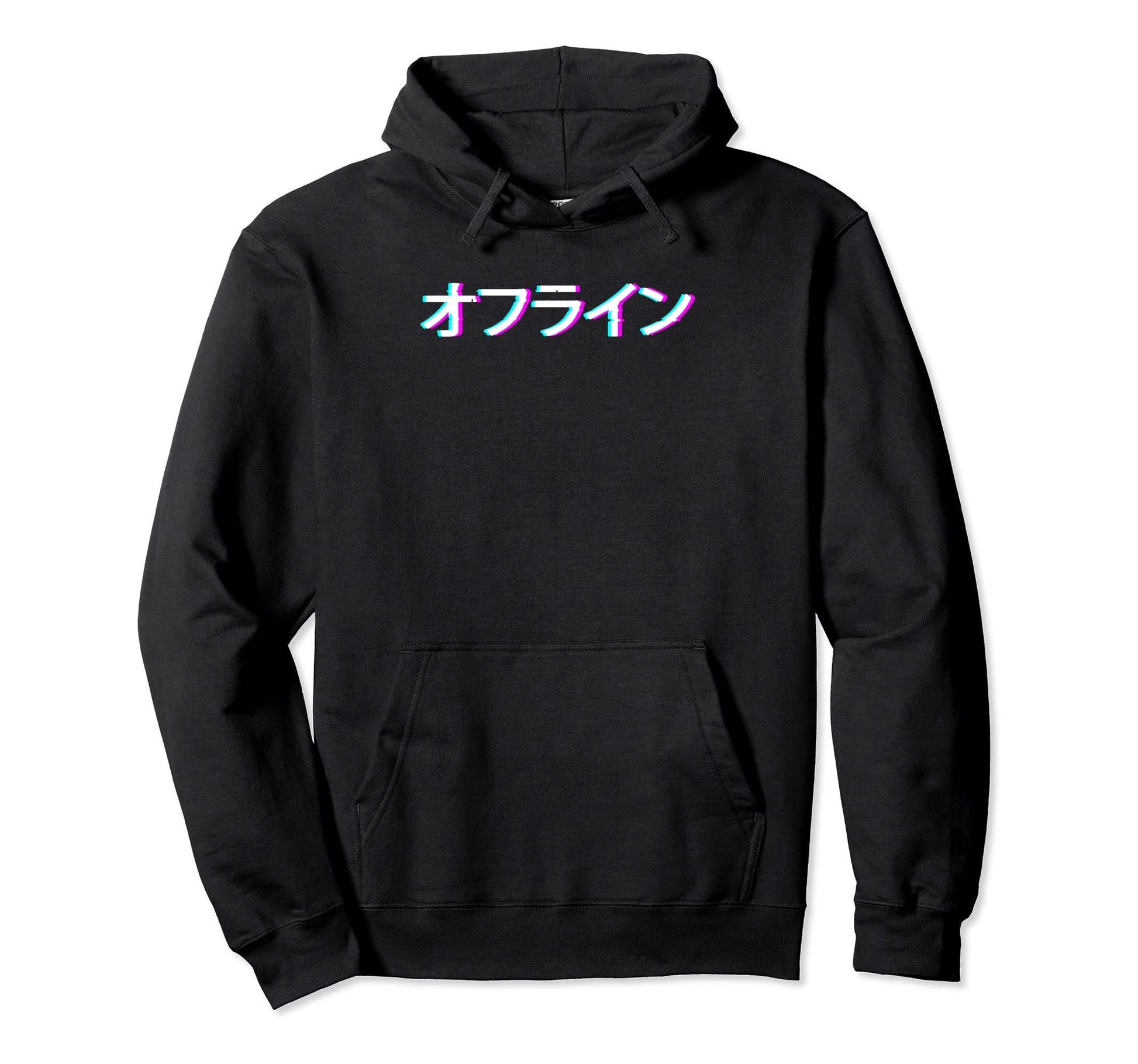 Offline Glitch Japanese Vaporwave Hoodie - Trendy Graphic for Adults - T-Shirt, Sweatshirt, Hoodie