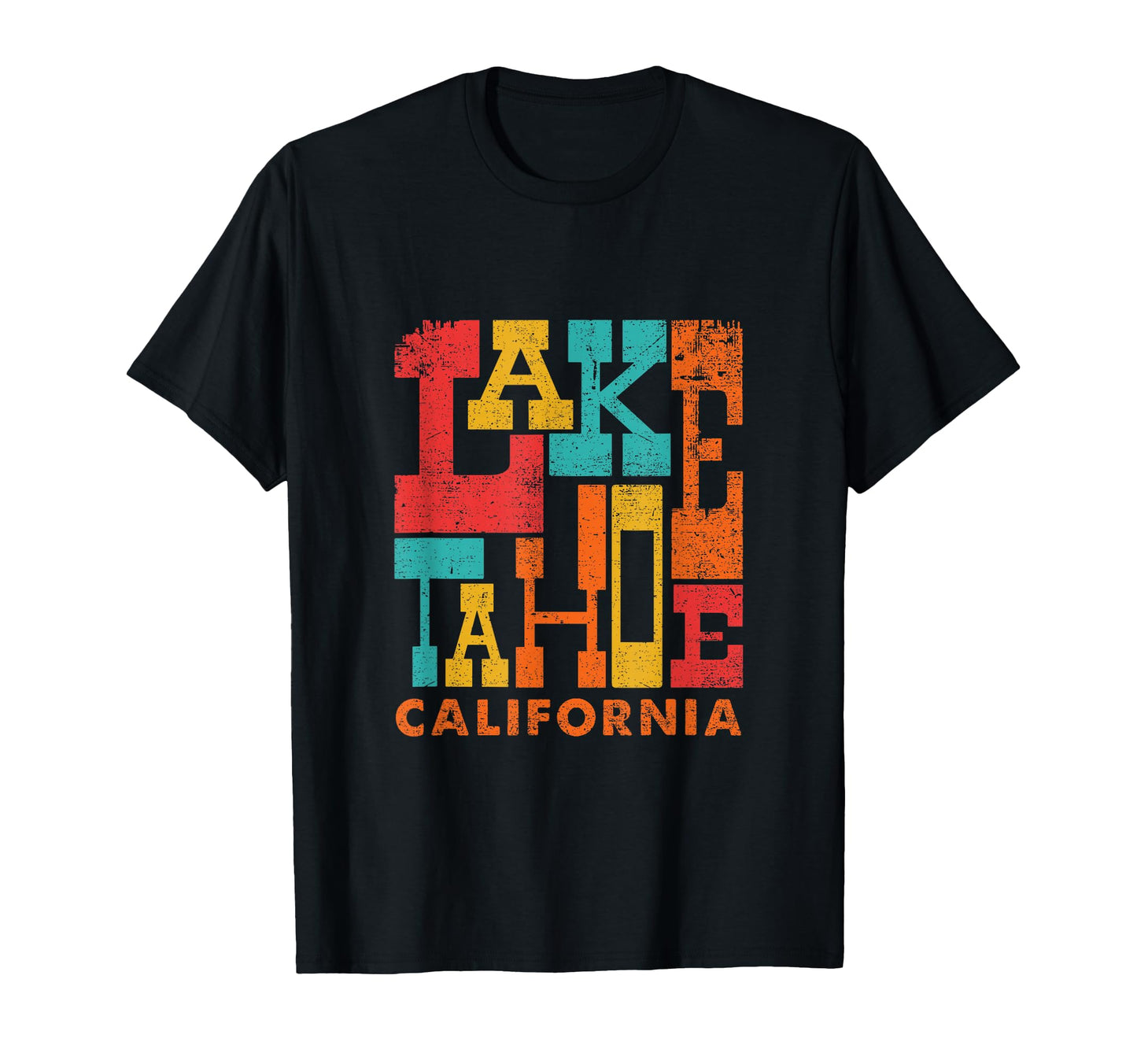 Lake Tahoe California Colorful T-Shirt - Aesthetic Graphic for Adults - T-Shirt, Sweatshirt, Hoodie