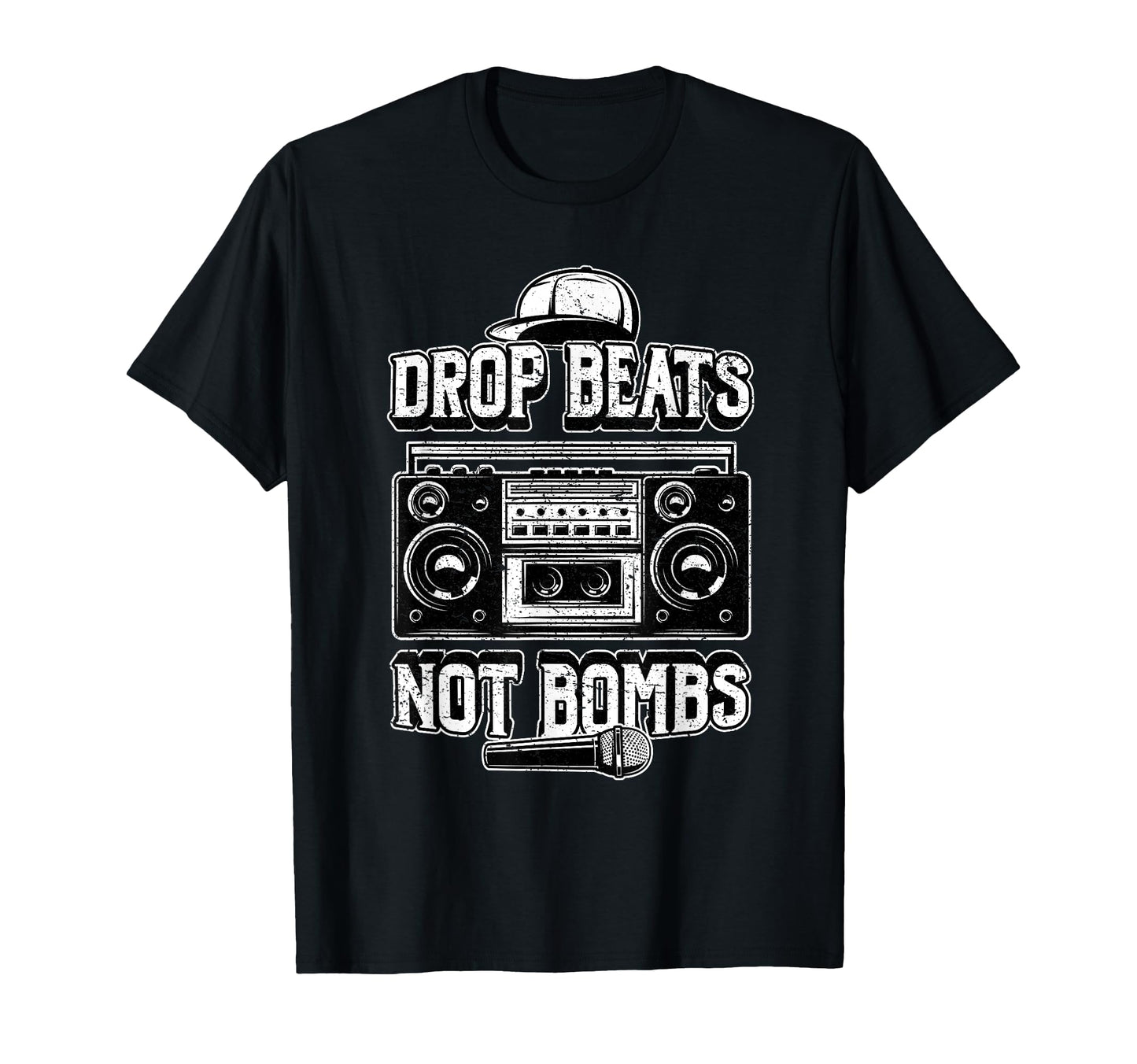Drop Beats Not Bombs Anti War T-Shirt - Minimalist Print for Adults - T-Shirt, Sweatshirt, Hoodie