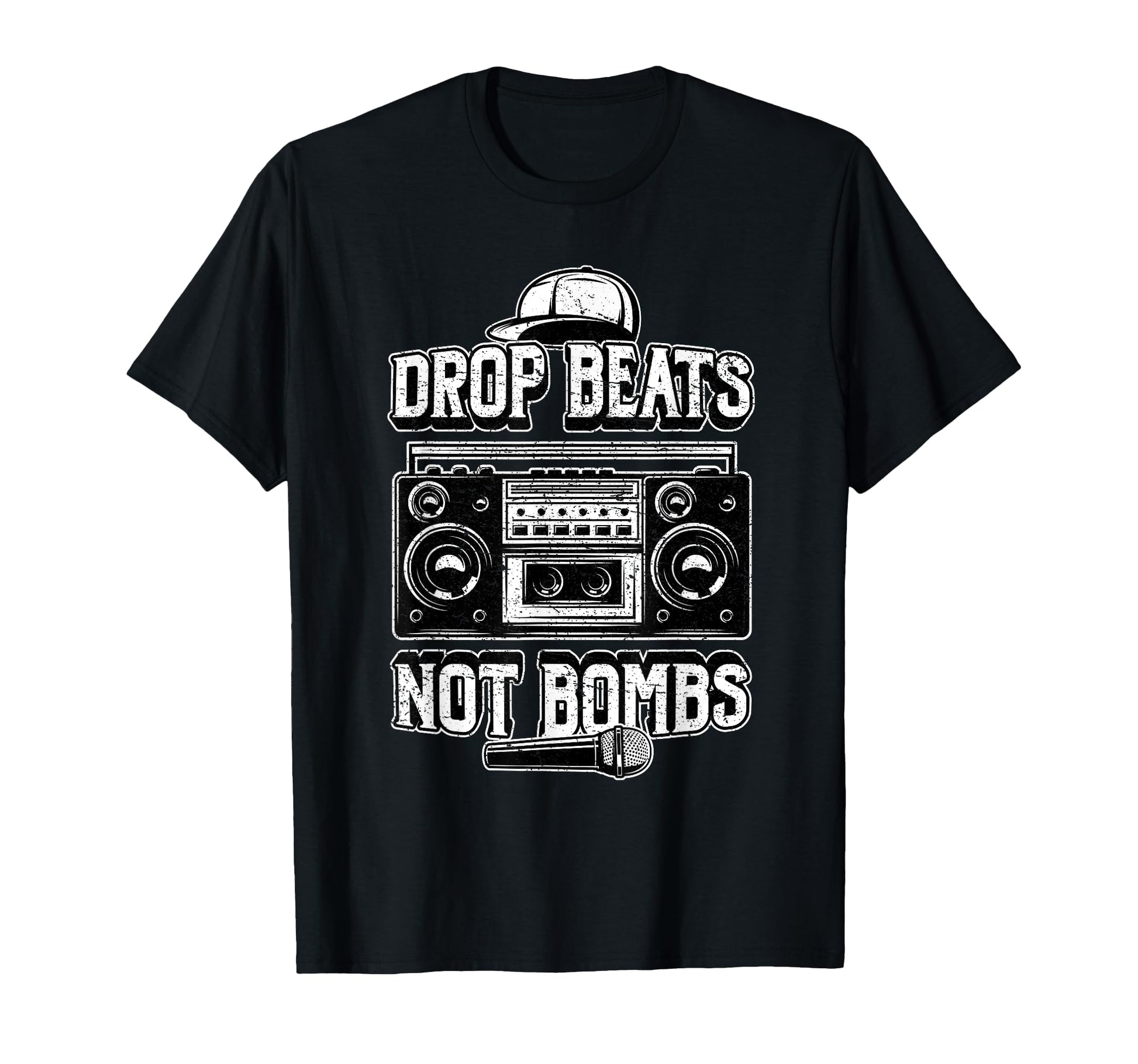 Drop Beats Not Bombs Anti War T-Shirt - Minimalist Print for Adults - T-Shirt, Sweatshirt, Hoodie