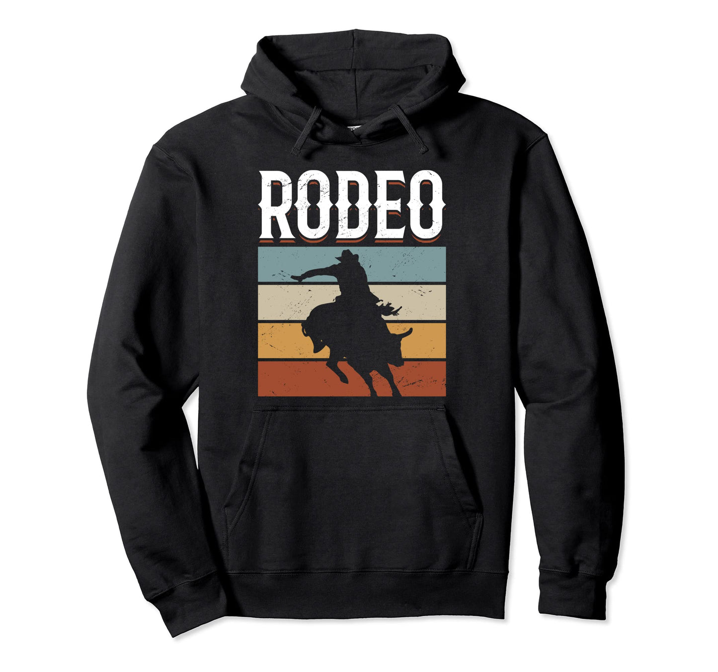 Bull Riding Western Cowboy Rodeo Hoodie - Minimalist Print for Adults - T-Shirt, Sweatshirt, Hoodie