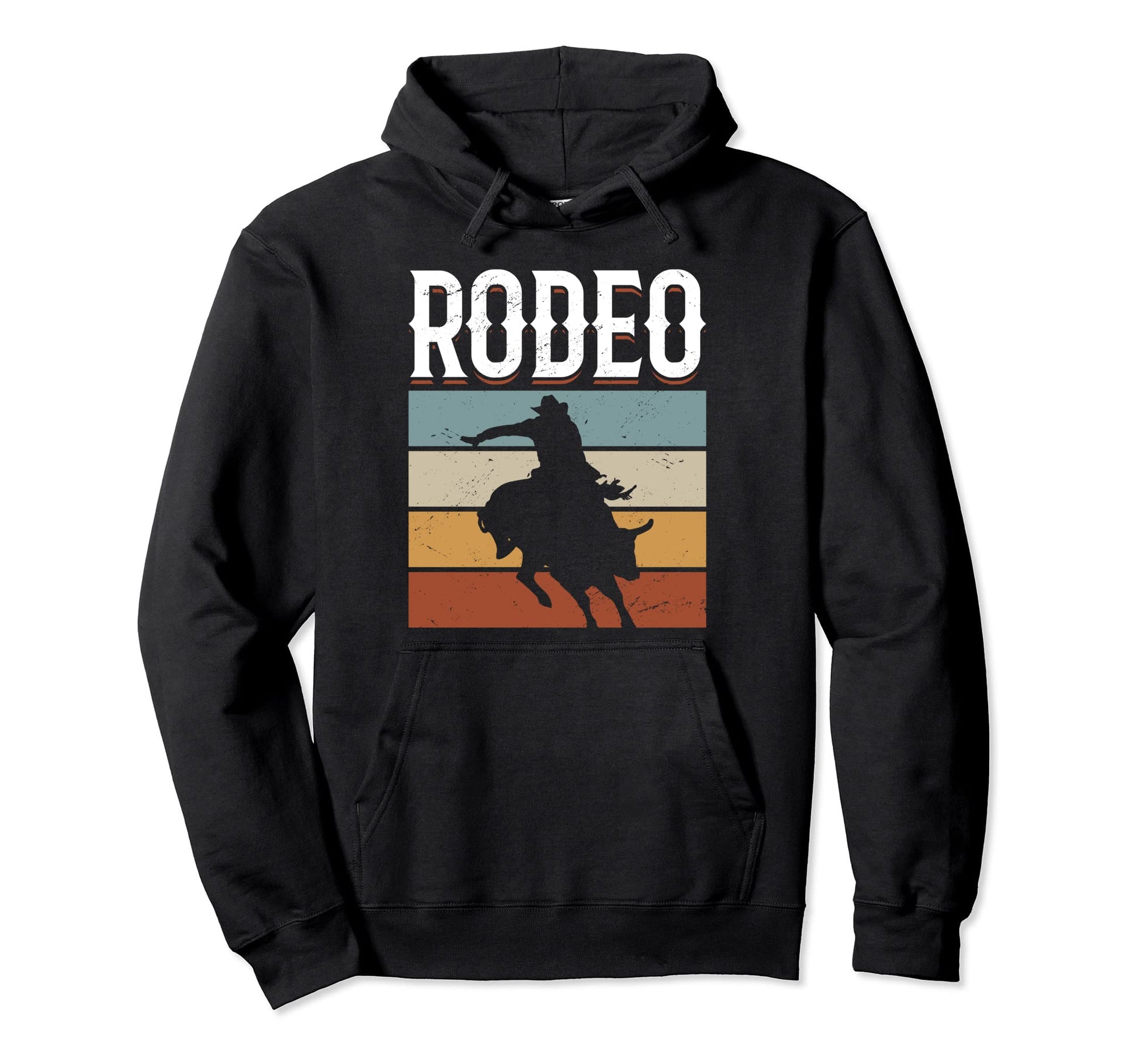 Bull Riding Western Cowboy Rodeo Hoodie - Minimalist Print for Adults - T-Shirt, Sweatshirt, Hoodie