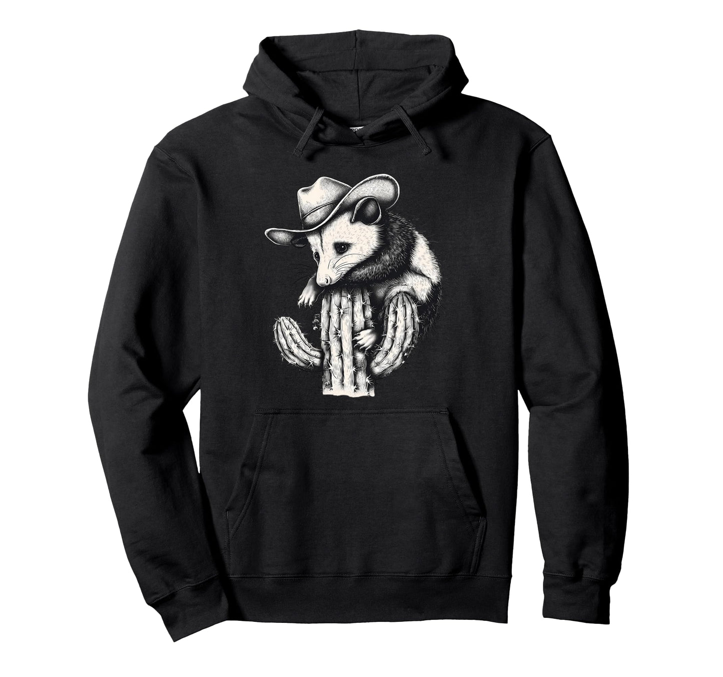 Country Cowboy Opossum Rodeo Possum Hoodie - Fun Novelty Design Men Women - T-Shirt, Sweatshirt, Hoodie