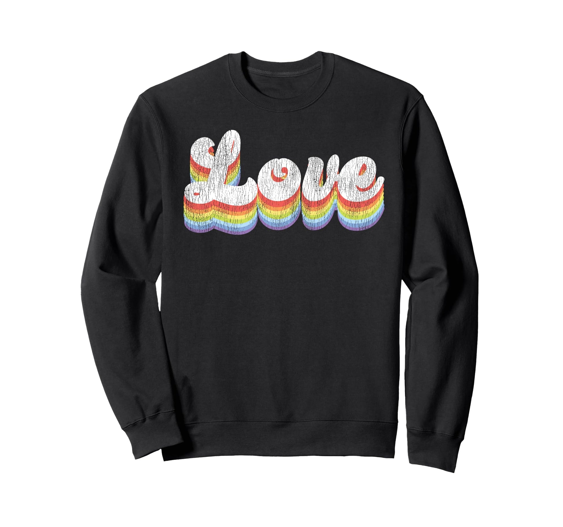 Lgbt Pride Rainbow Love Sweatshirt - Aesthetic Graphic for Adults - T-Shirt, Sweatshirt, Hoodie