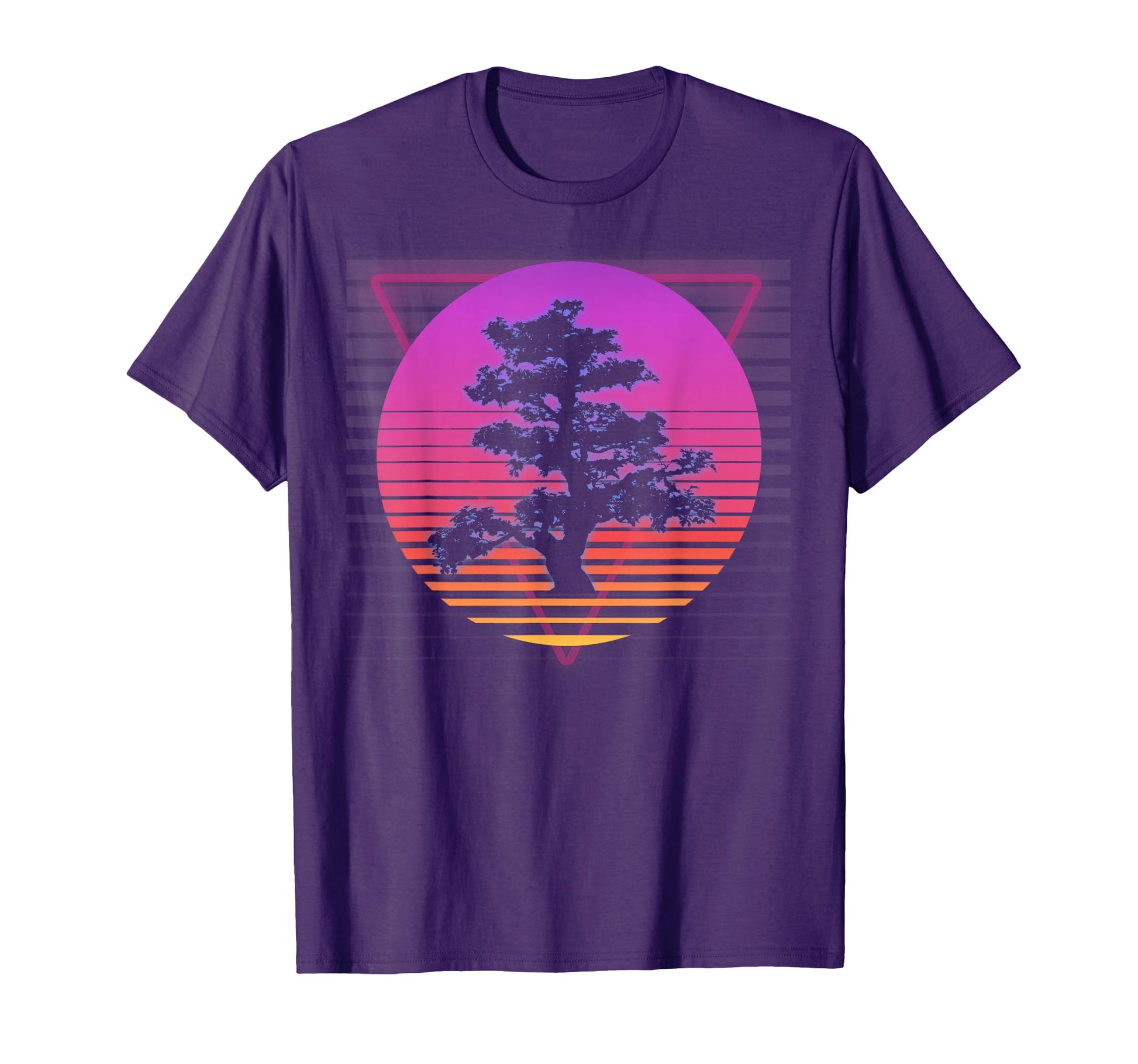 Bonsai Tree Art Japanese Vaporwave 80S T-Shirt - Minimalist Print Unisex - T-Shirt, Sweatshirt, Hoodie