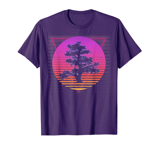 Bonsai Tree Art Japanese Vaporwave 80S T-Shirt - Minimalist Print Unisex - T-Shirt, Sweatshirt, Hoodie