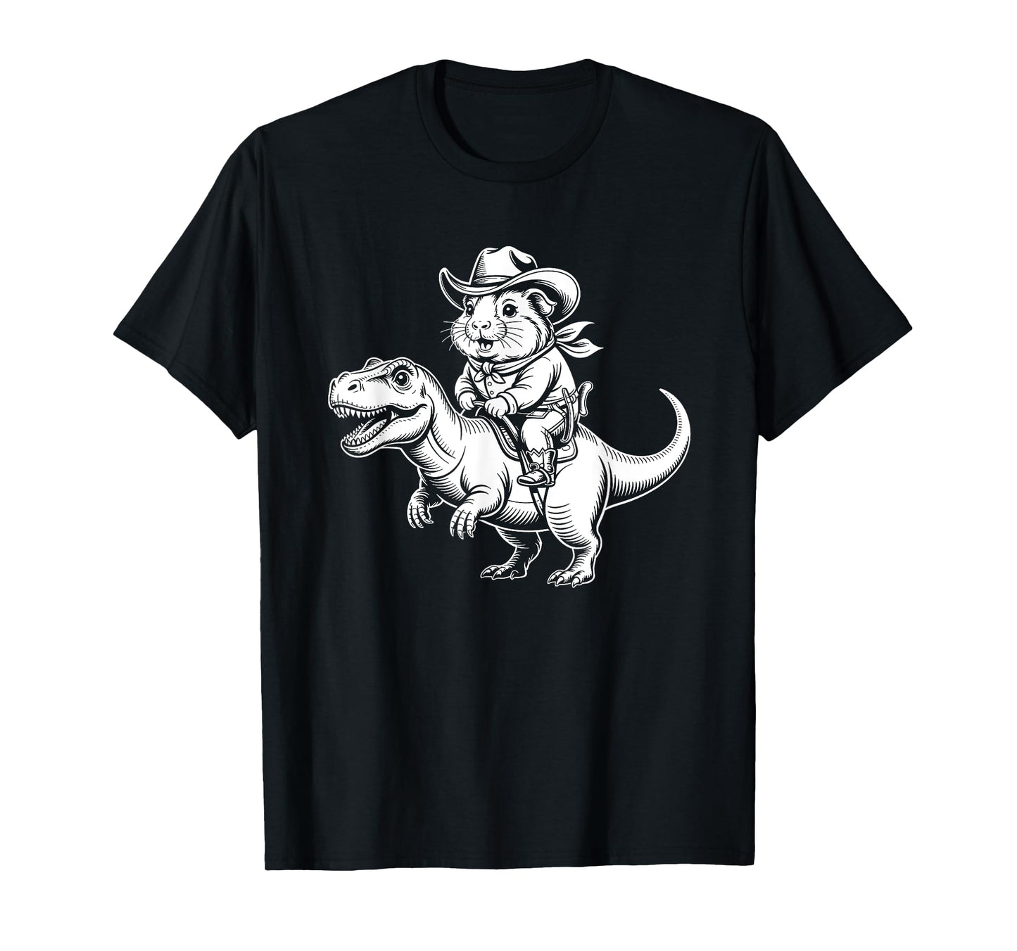 Guinea Pig Cowboy Dinosaur Accessoires T-Shirt - Novelty Apparel for Adults - T-Shirt, Sweatshirt, Hoodie