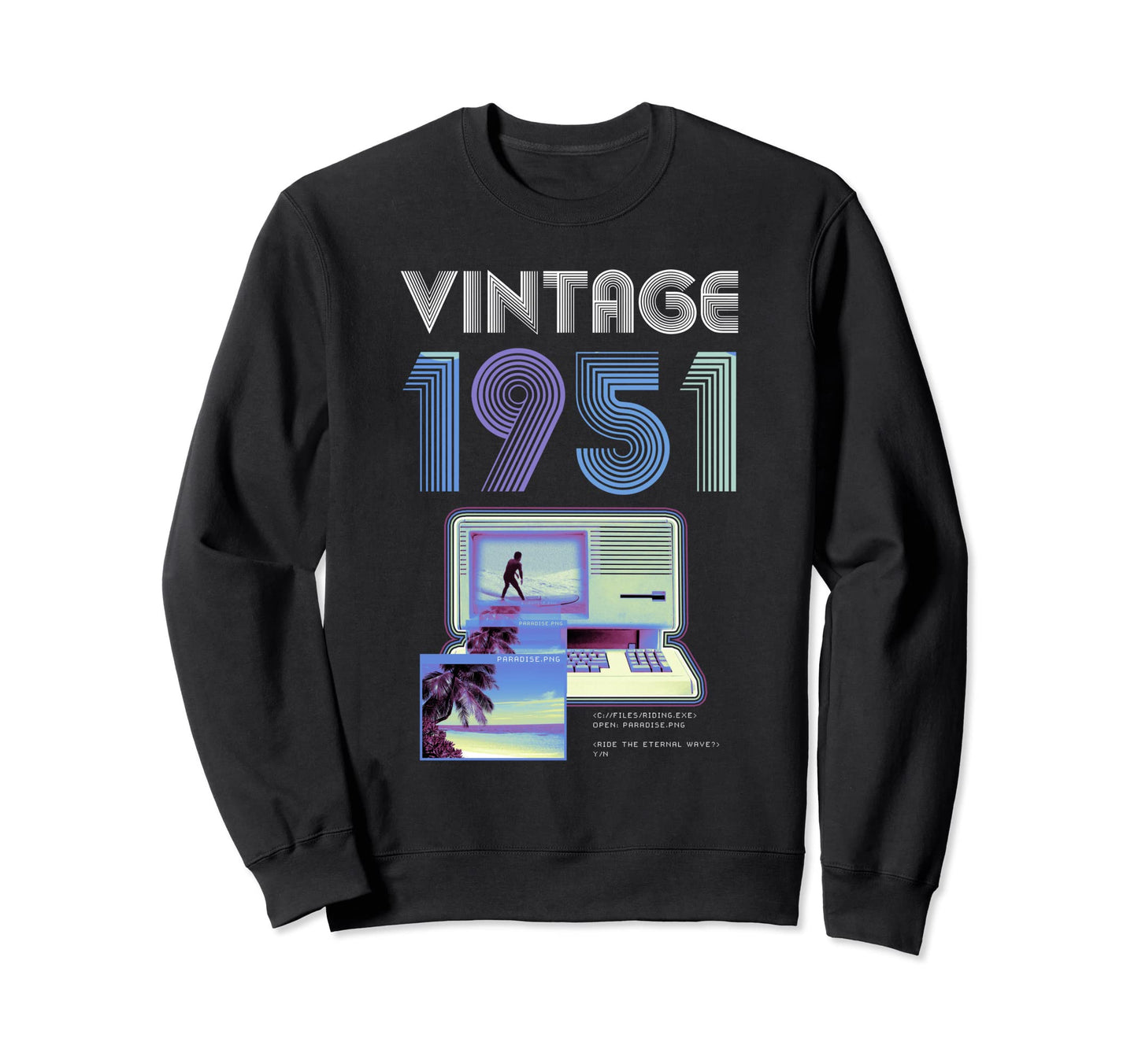 Vaporwave Aesthetic Grunge Sweatshirt - Fun Novelty Design Men Women - T-Shirt, Sweatshirt, Hoodie