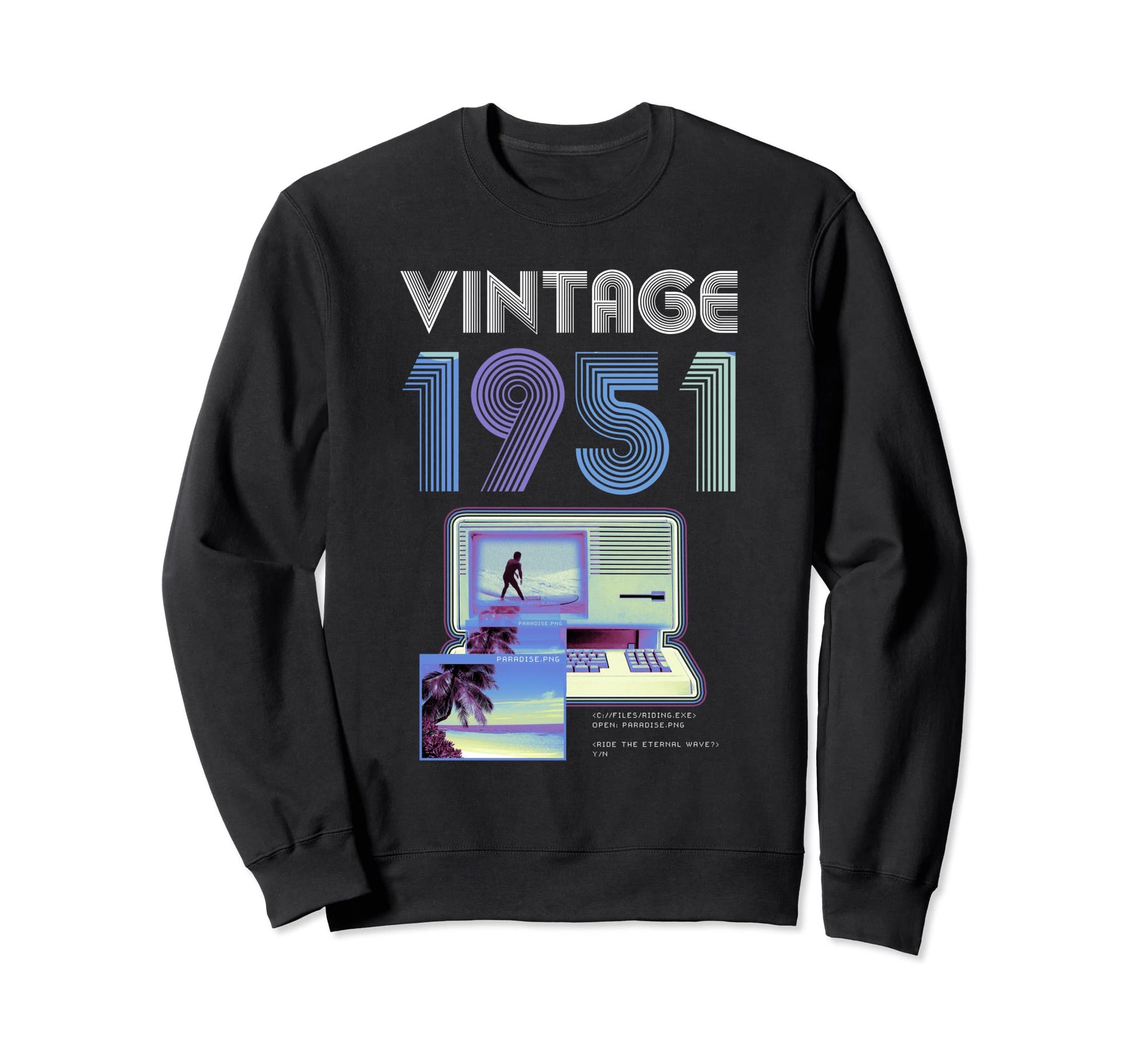 Vaporwave Aesthetic Grunge Sweatshirt - Fun Novelty Design Men Women - T-Shirt, Sweatshirt, Hoodie
