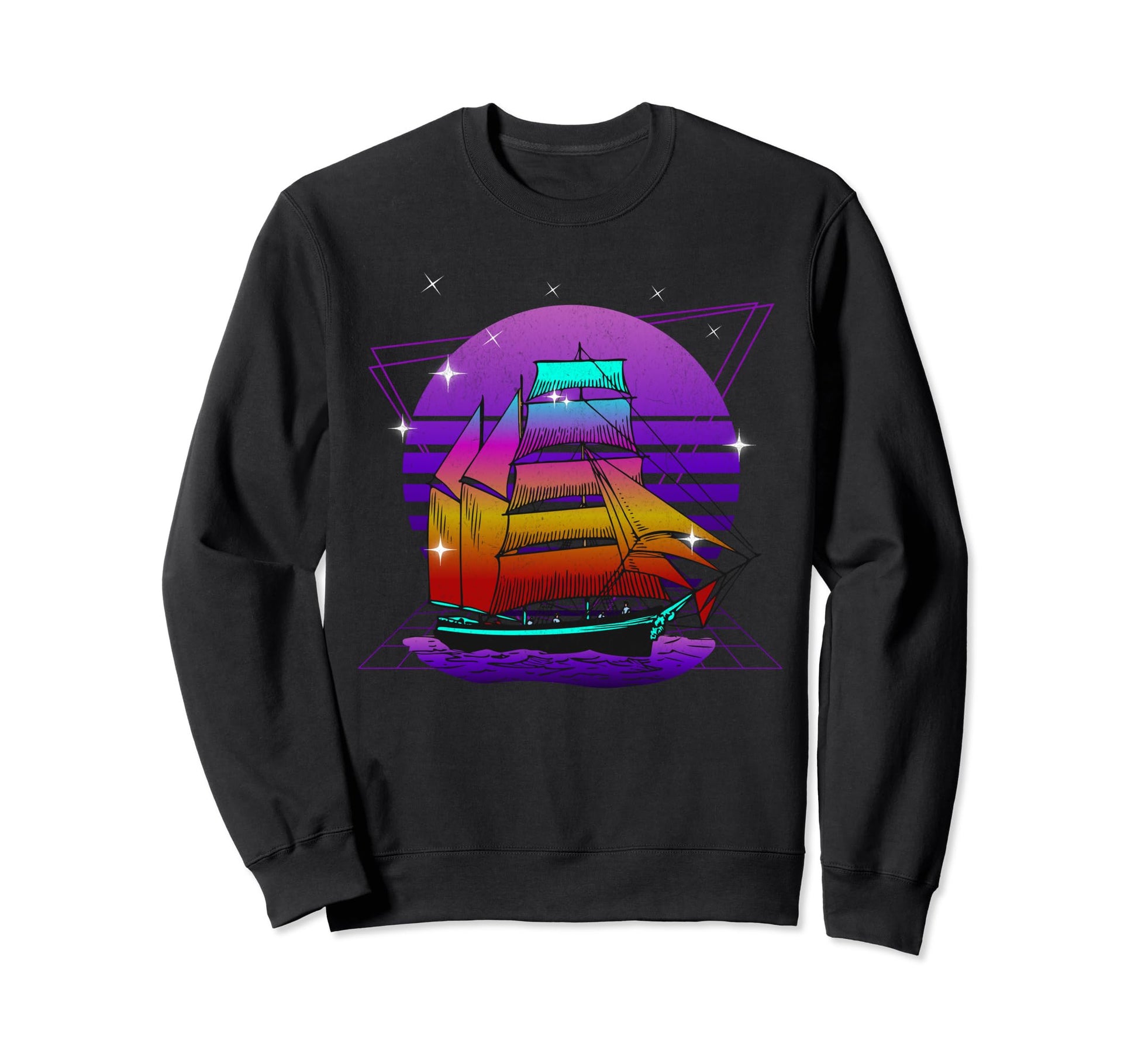 Synthwave Vaporwave Sunset Pirate Sweatshirt - Novelty Apparel Men Women - T-Shirt, Sweatshirt, Hoodie