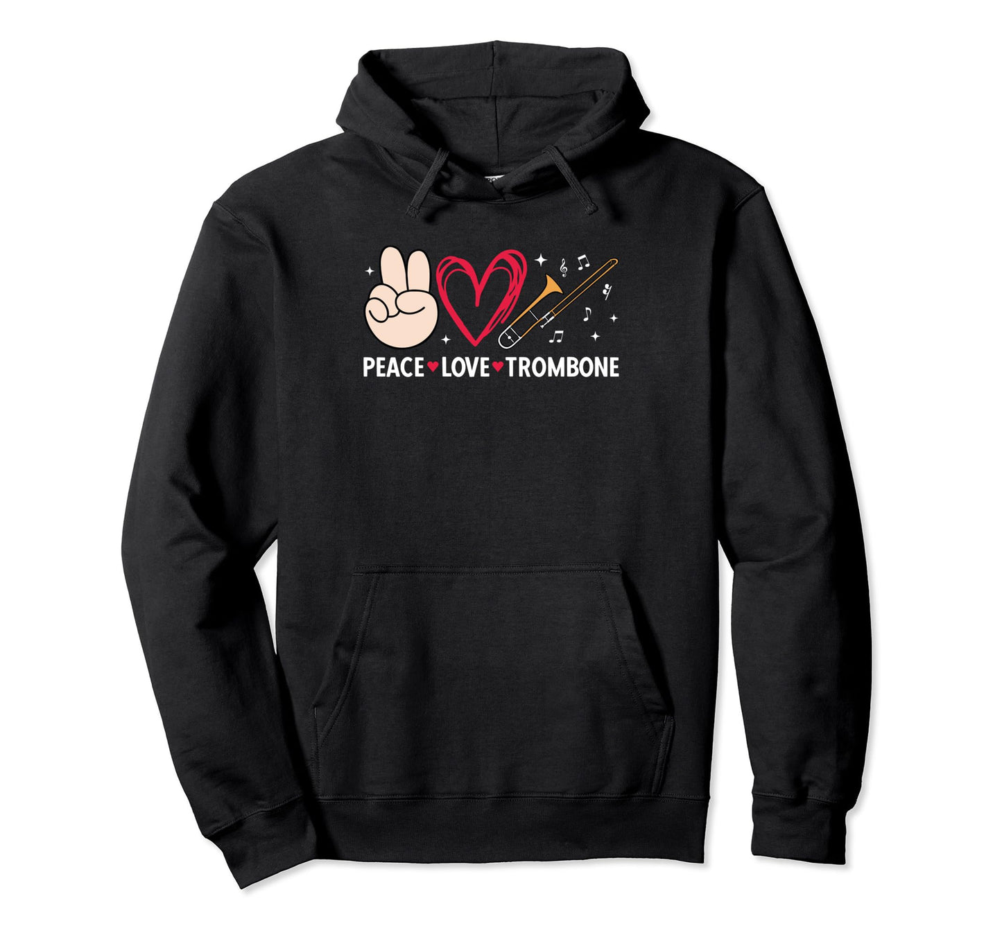 Trombone Player Trombonist Instrument Hoodie - Unique Graphic for Adults - T-Shirt, Sweatshirt, Hoodie