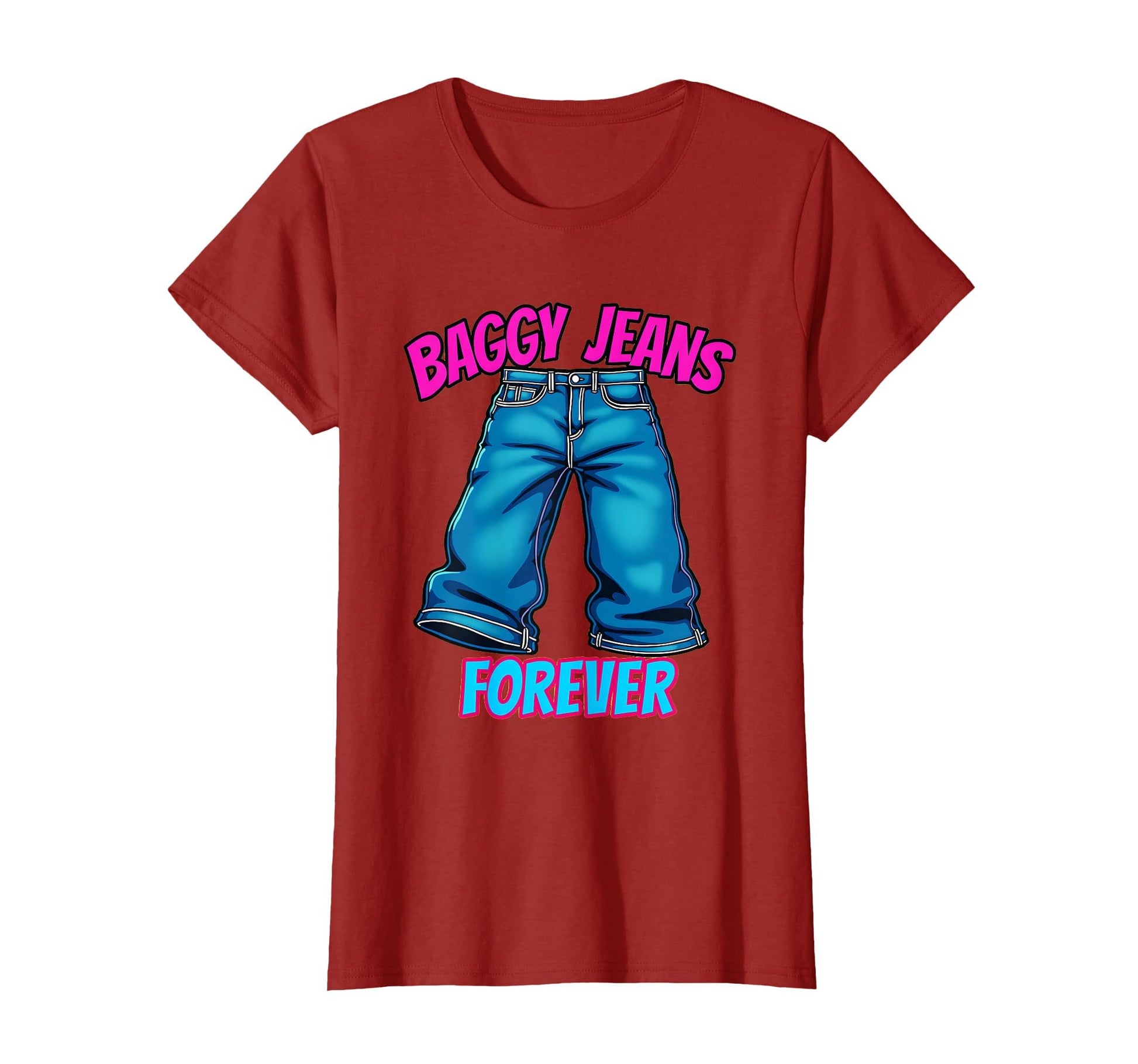 Baggy Jeans Forever 90S Nostalgia T-Shirt - Minimalist Print for Adults - T-Shirt, Sweatshirt, Hoodie