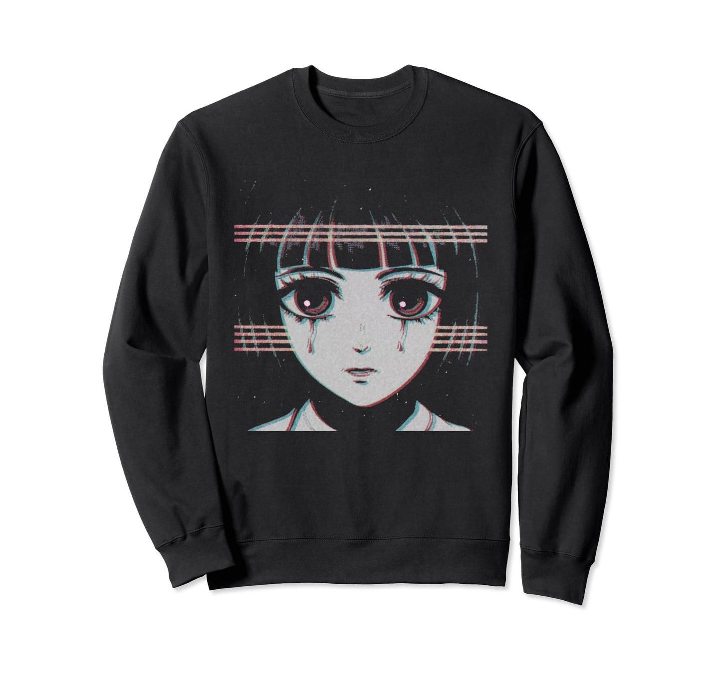 Synthwave Vaporwave Aesthetic Sad Sweatshirt - Casual Everyday Wear Unisex - T-Shirt, Sweatshirt, Hoodie