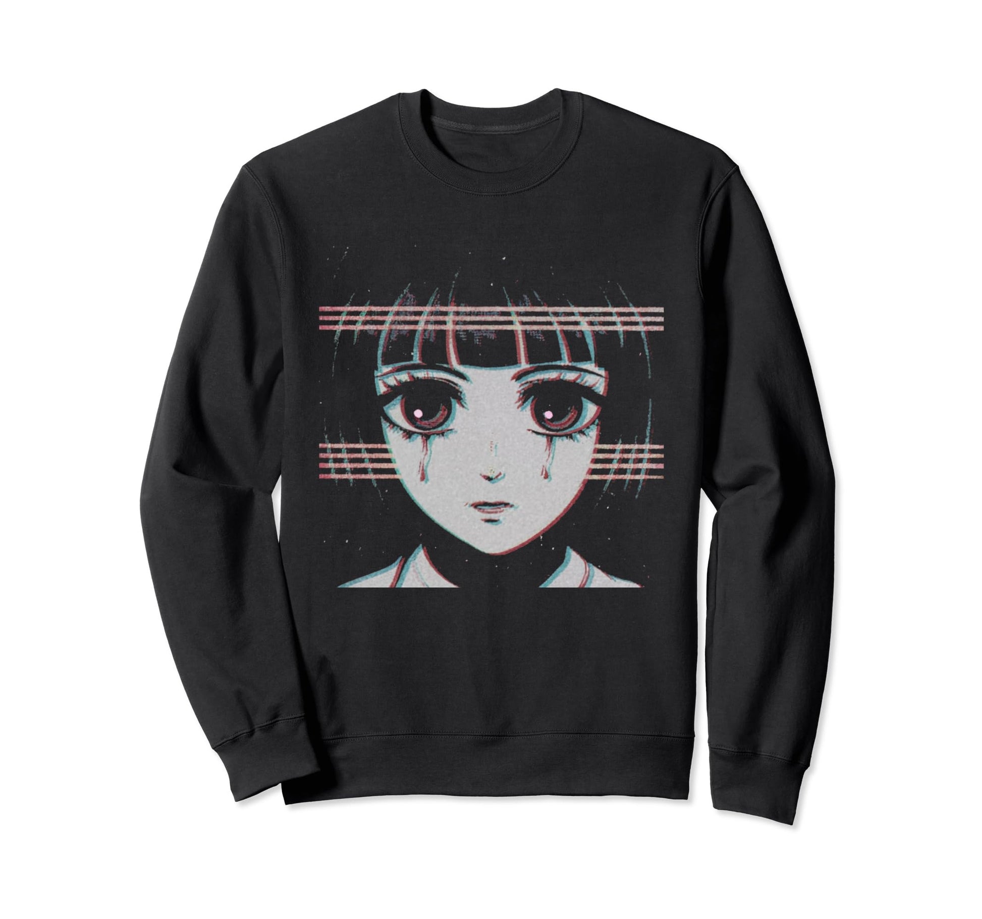 Synthwave Vaporwave Aesthetic Sad Sweatshirt - Casual Everyday Wear Unisex - T-Shirt, Sweatshirt, Hoodie