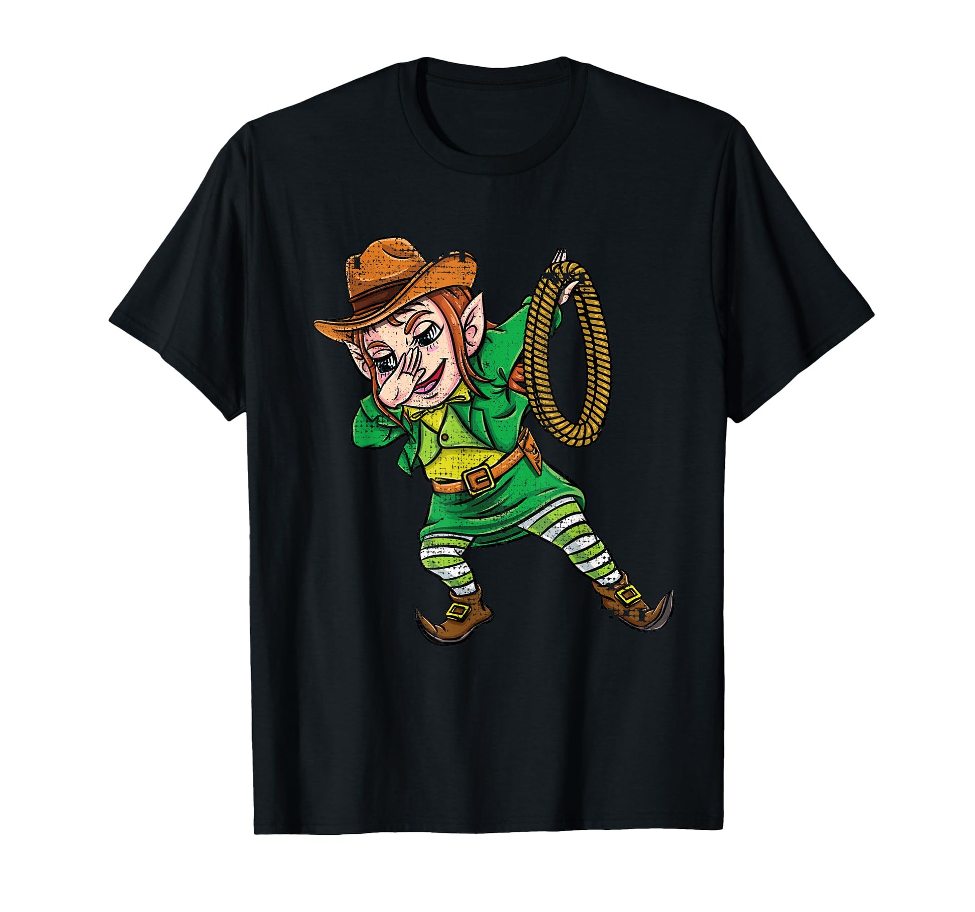 Dabbing Cowboy Leprechaun T-Shirt - Minimalist Print for Adults - T-Shirt, Sweatshirt, Hoodie