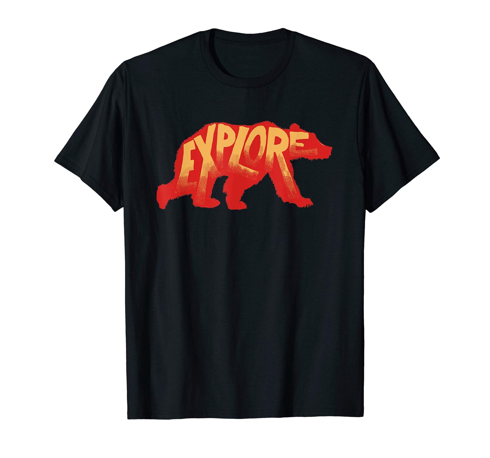 Explore Bear Typography Outdoors T-Shirt - Novelty Apparel Unisex - T-Shirt, Sweatshirt, Hoodie