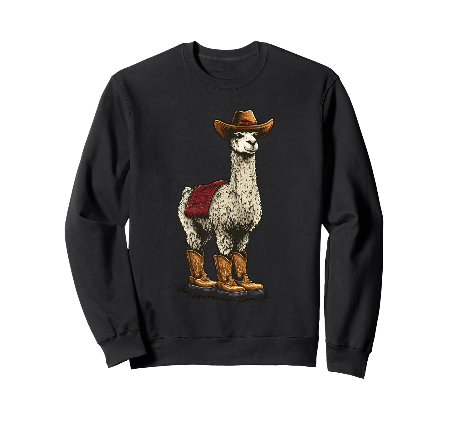 Llama Cowboy Rodeo Cowgirl Sweatshirt - Casual Everyday Wear Unisex - T-Shirt, Sweatshirt, Hoodie